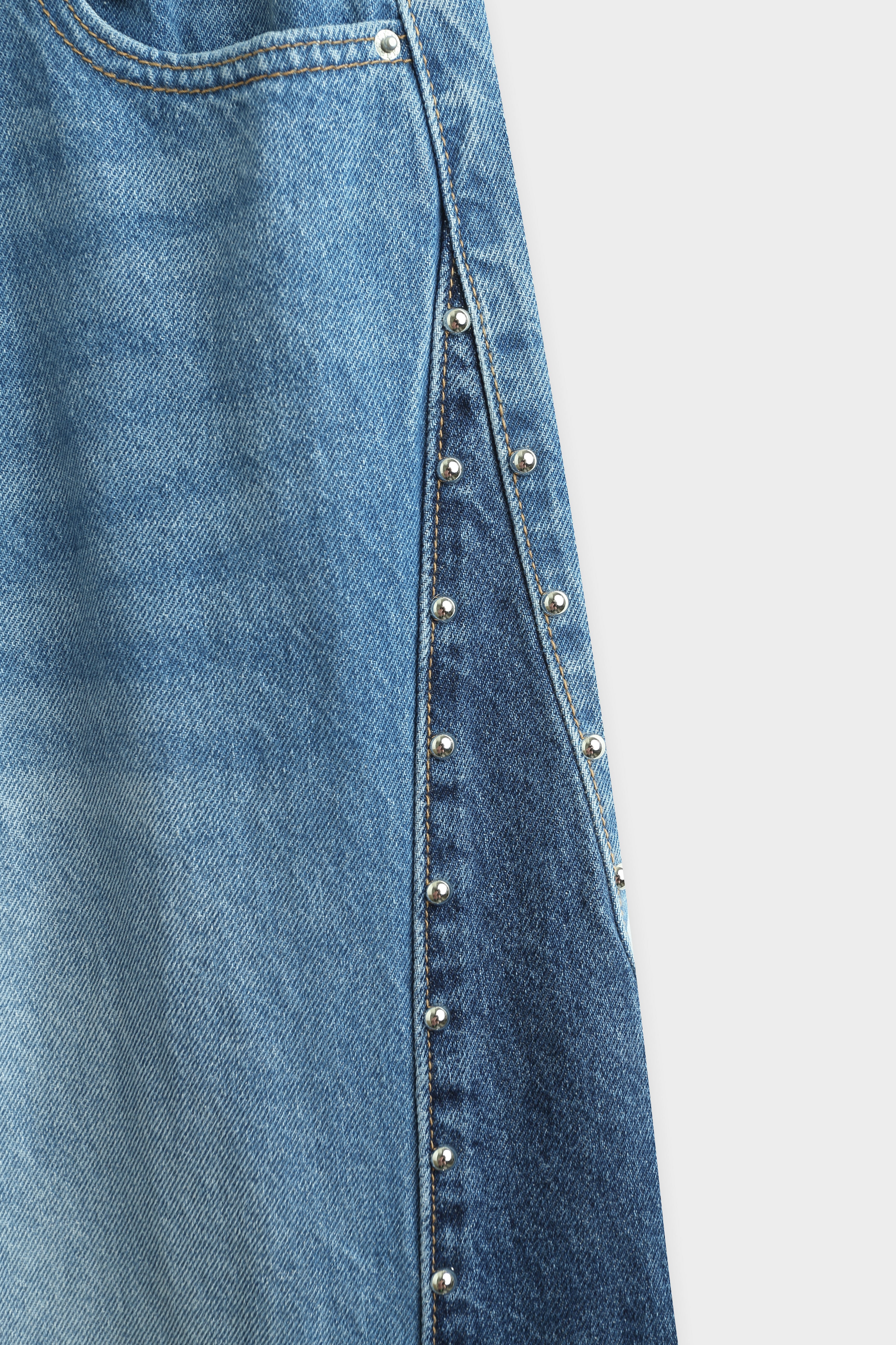 Studs wide leg jeans blue