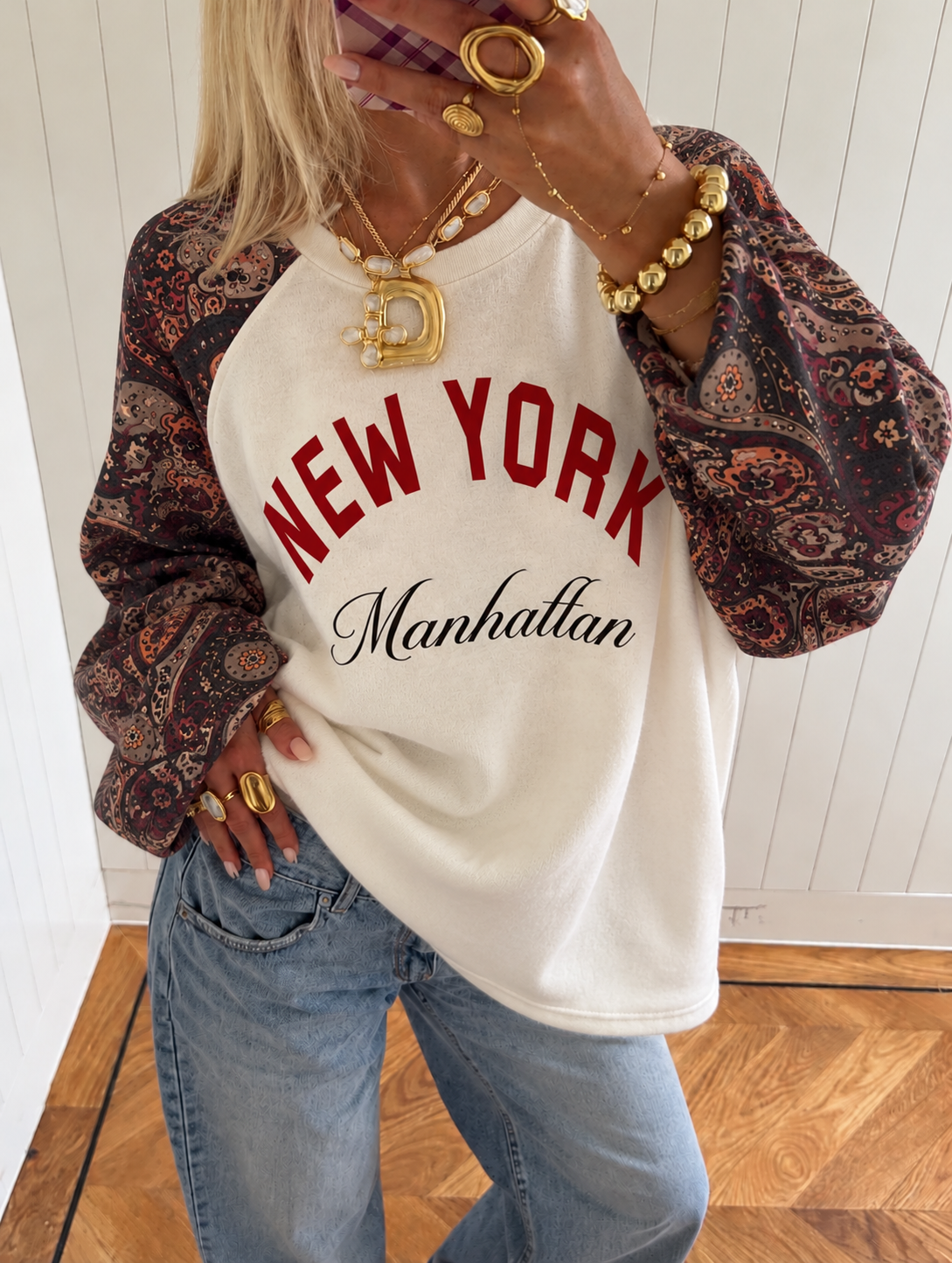 New York Paisley Sweatshirt Brown