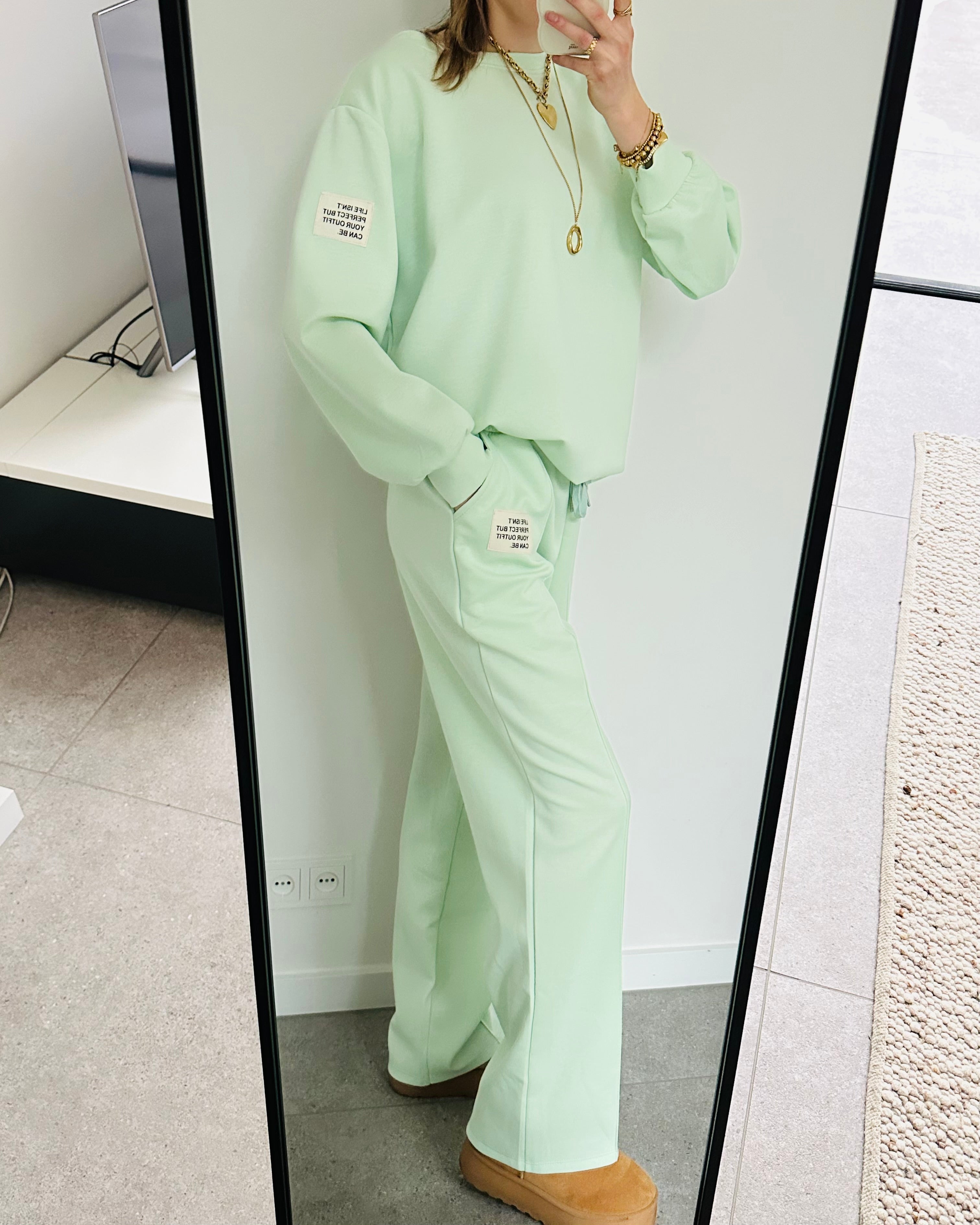 Oversized amy set lange mouw mint