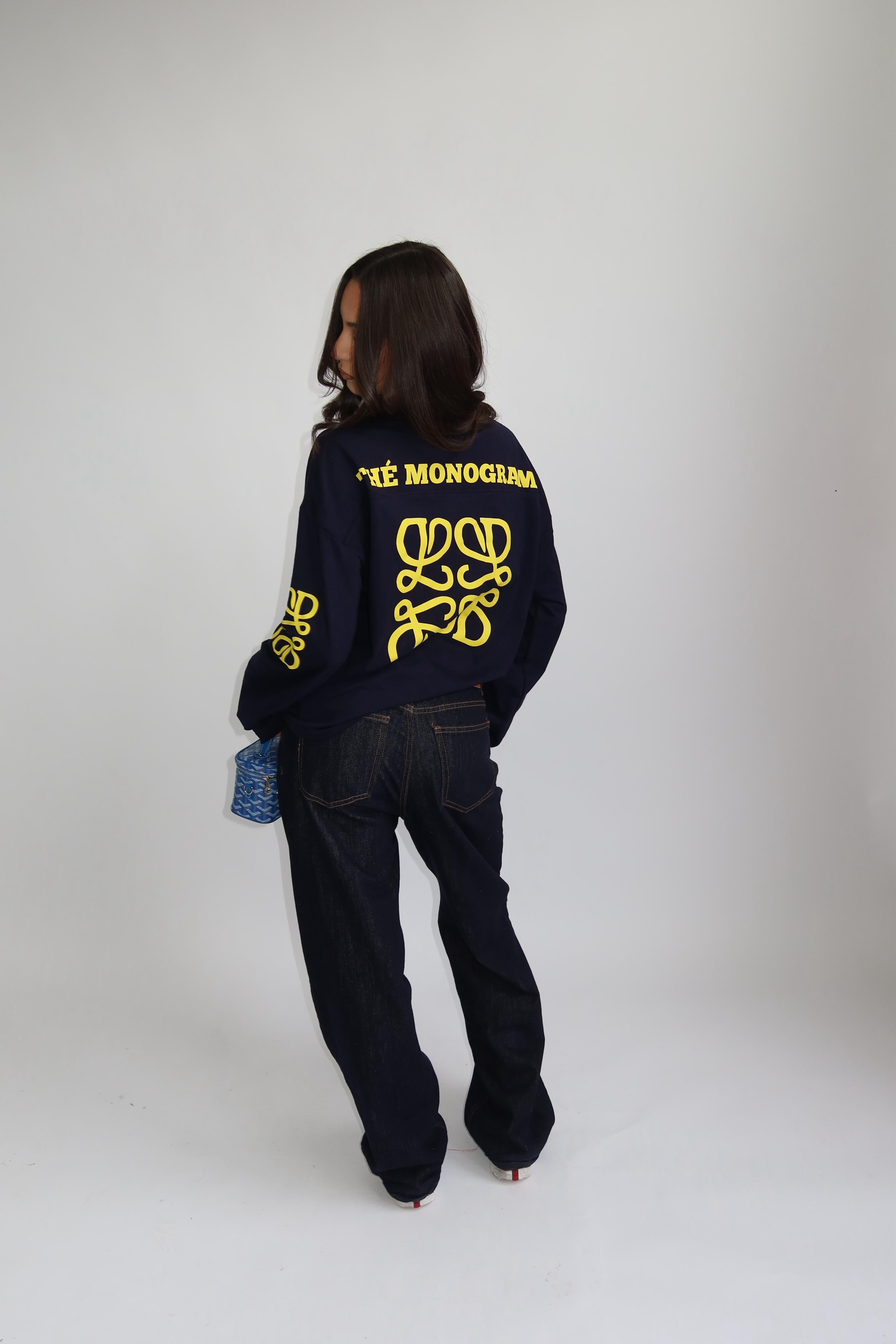 The monogram longsleeve navy geel pre order