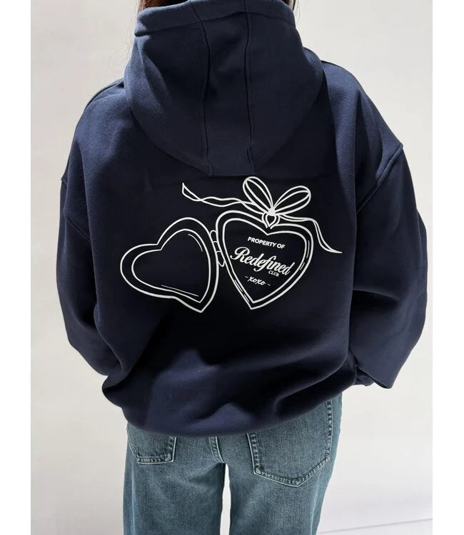 Redefined club hoodie navy wit