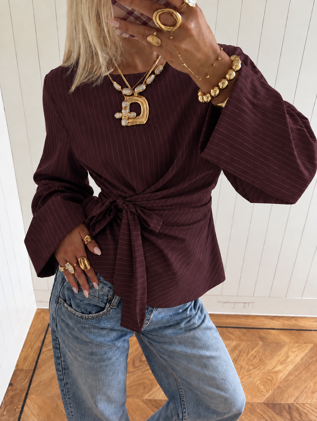 Dana deluxe top bordeaux