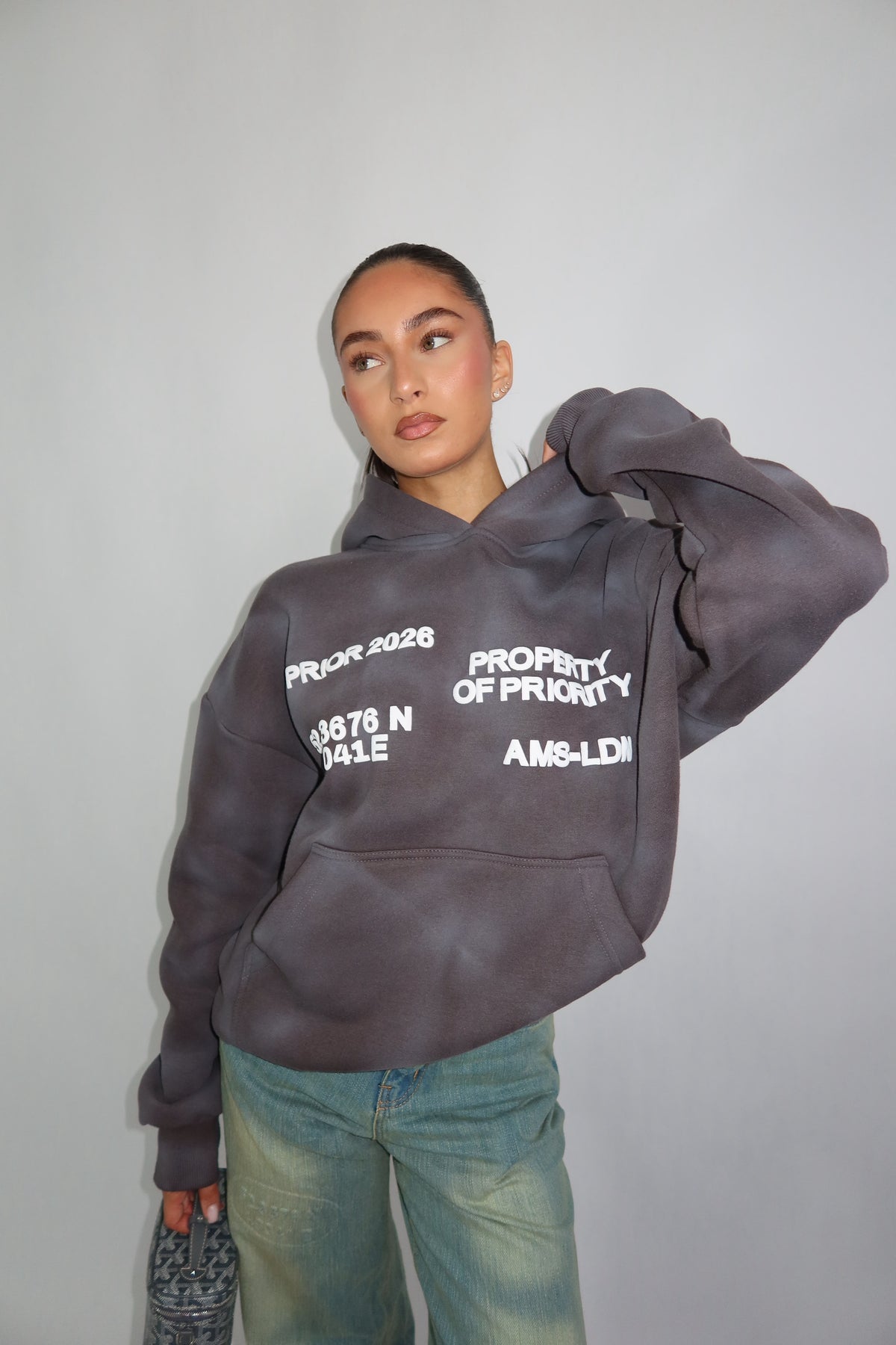 Priority hoodie ~ cloud grey