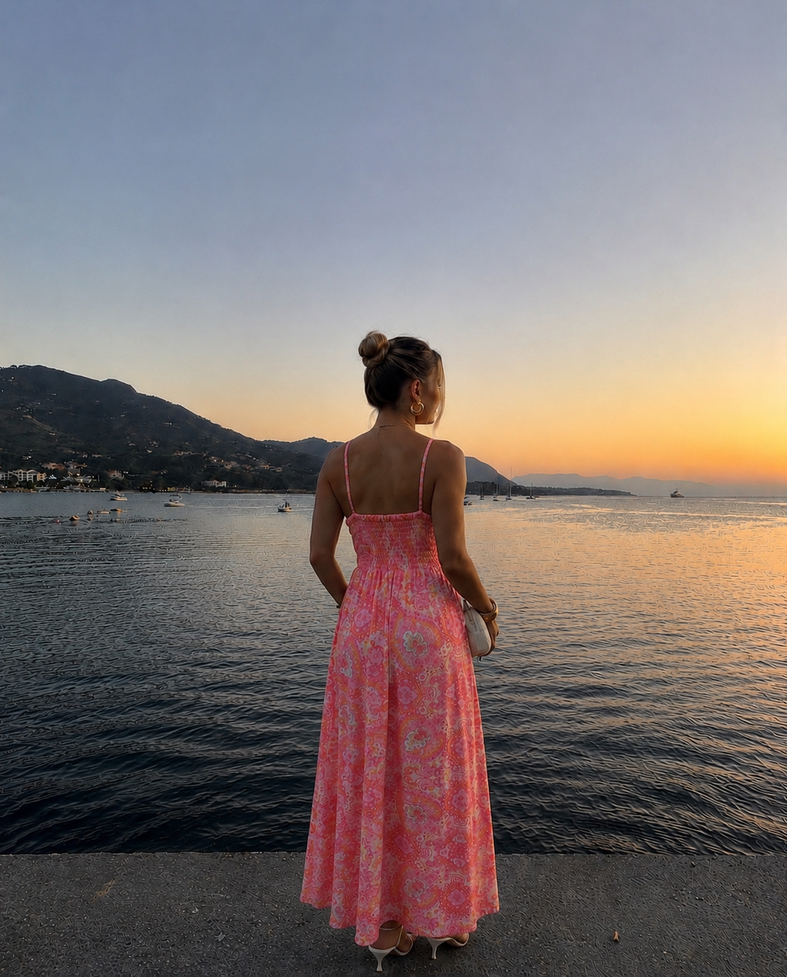 Sunset Bloom Dress pink