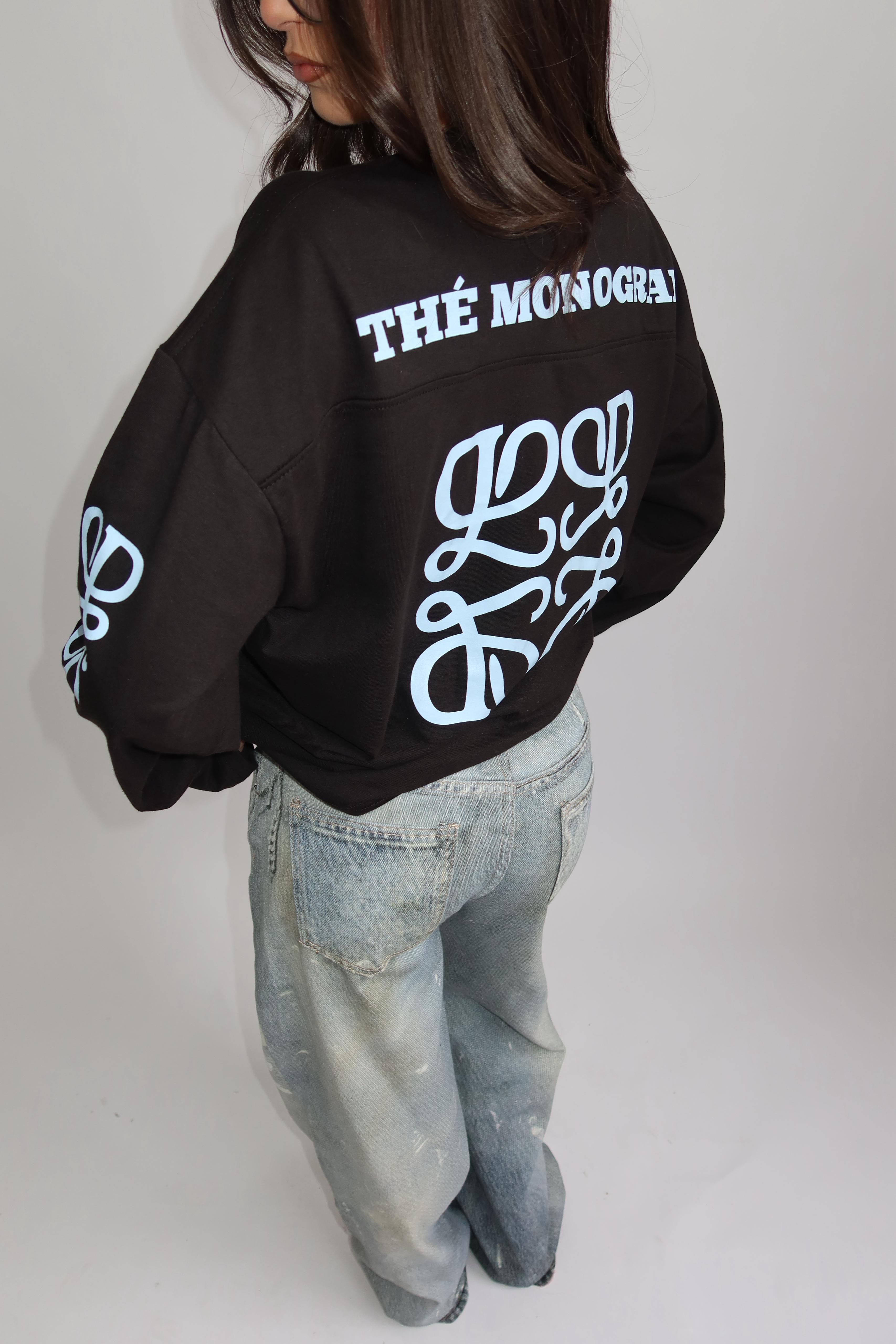 The monogram longsleeve zwart blauw pre order