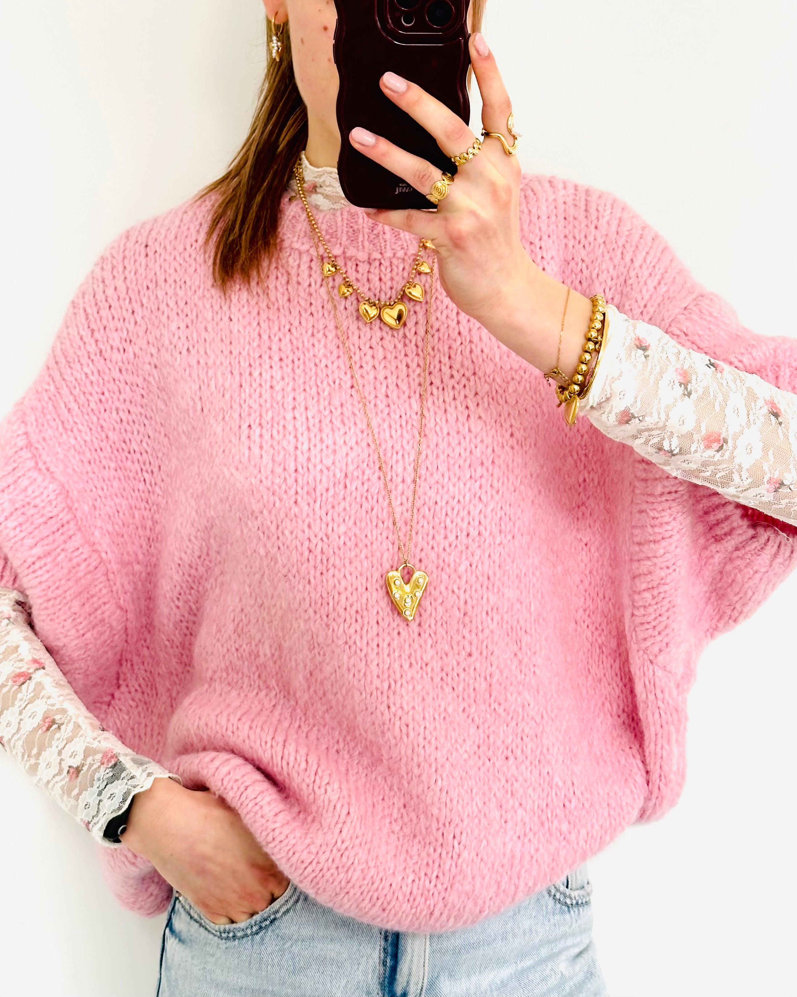 Soft comfy knit baby pink