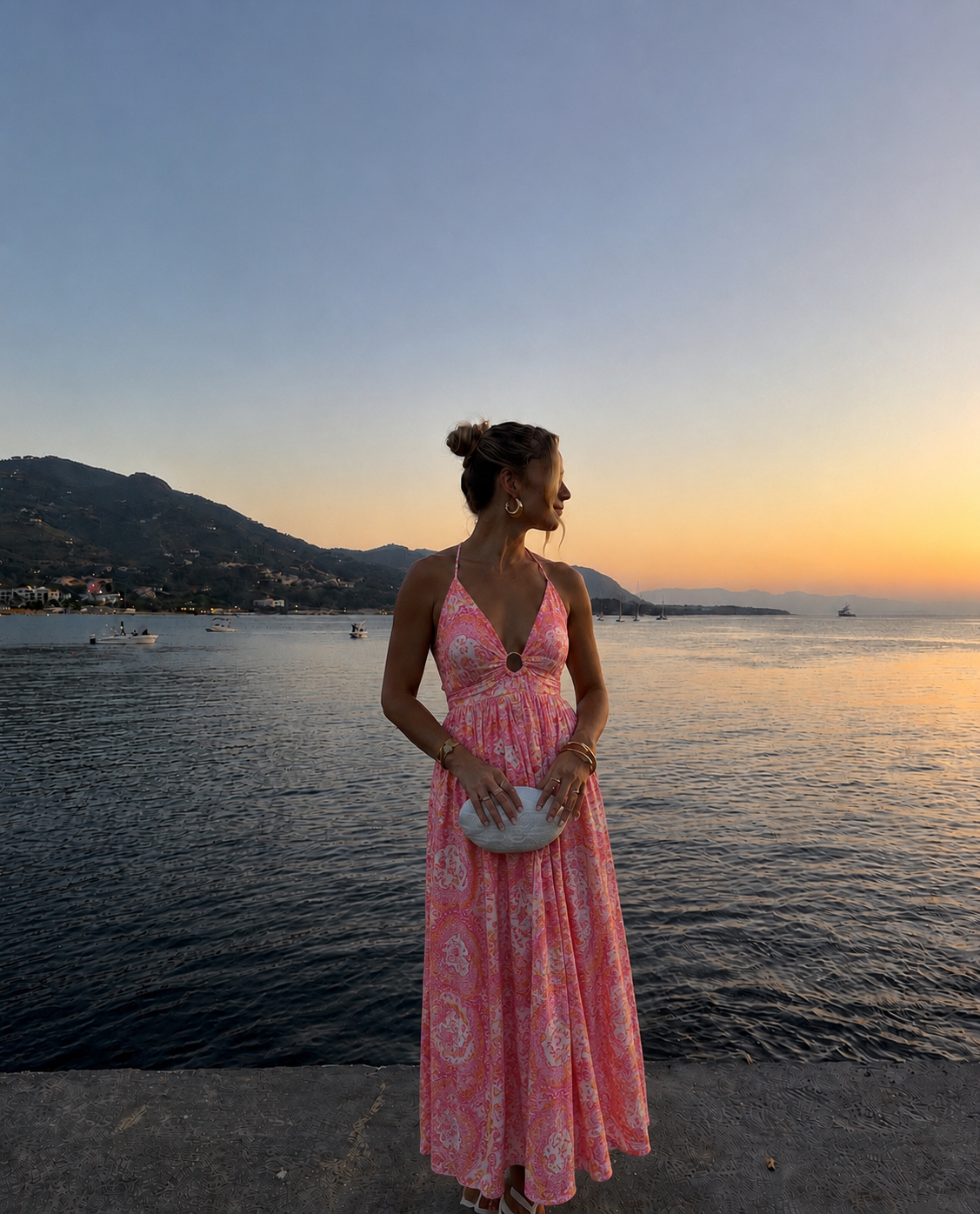 Sunset Bloom Dress pink