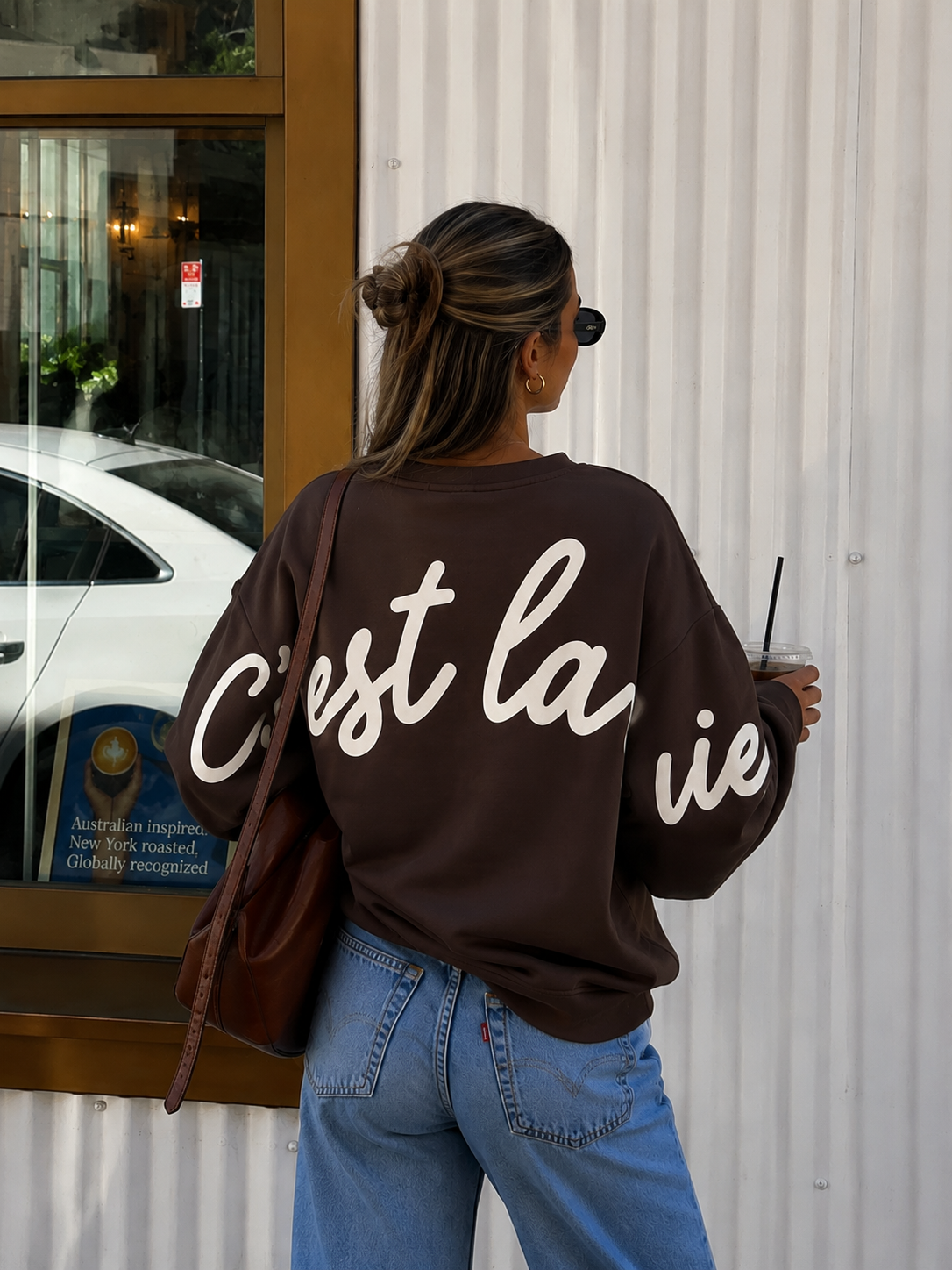 C’est la vie sweater Brown