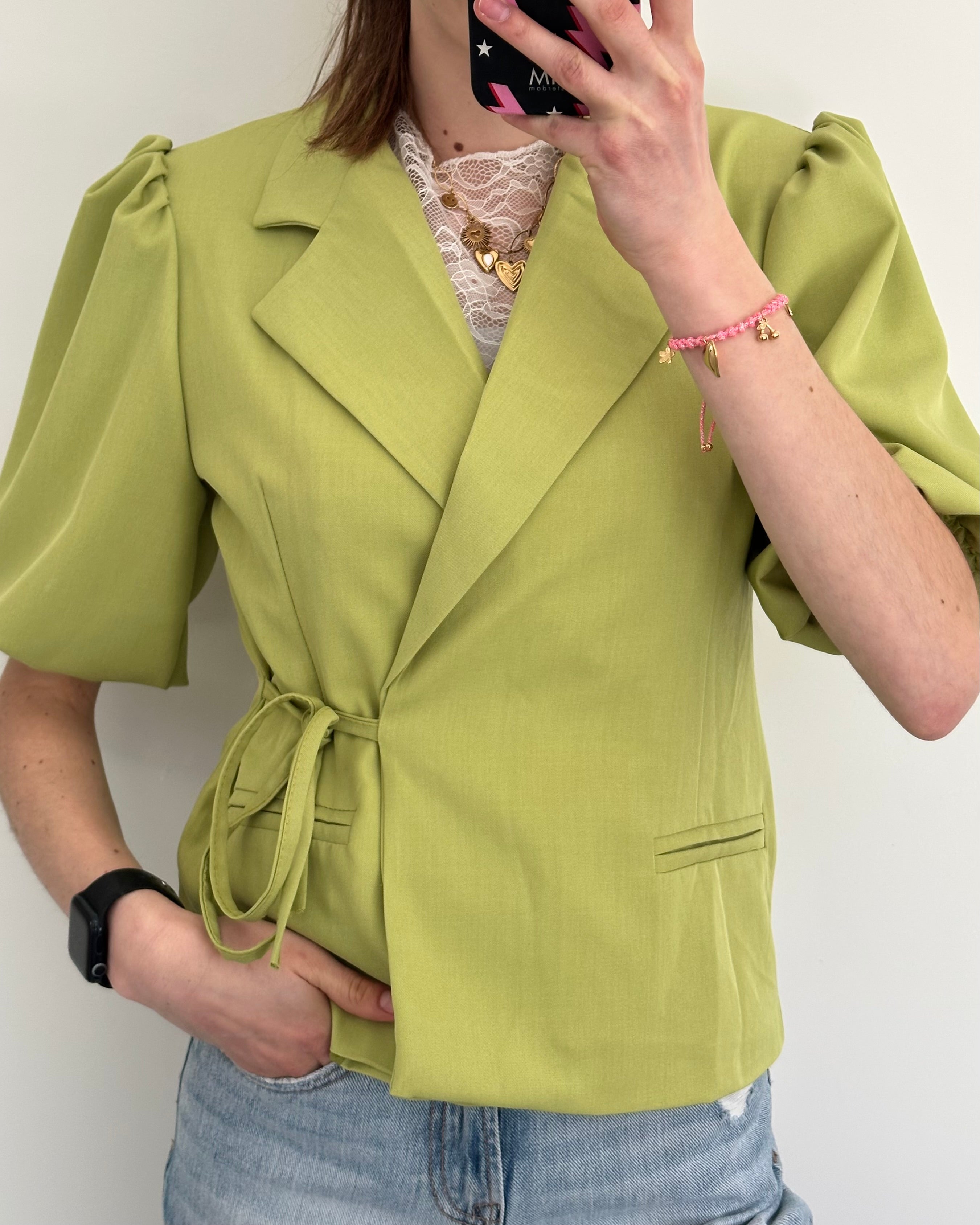 Elin wrap blazer green
