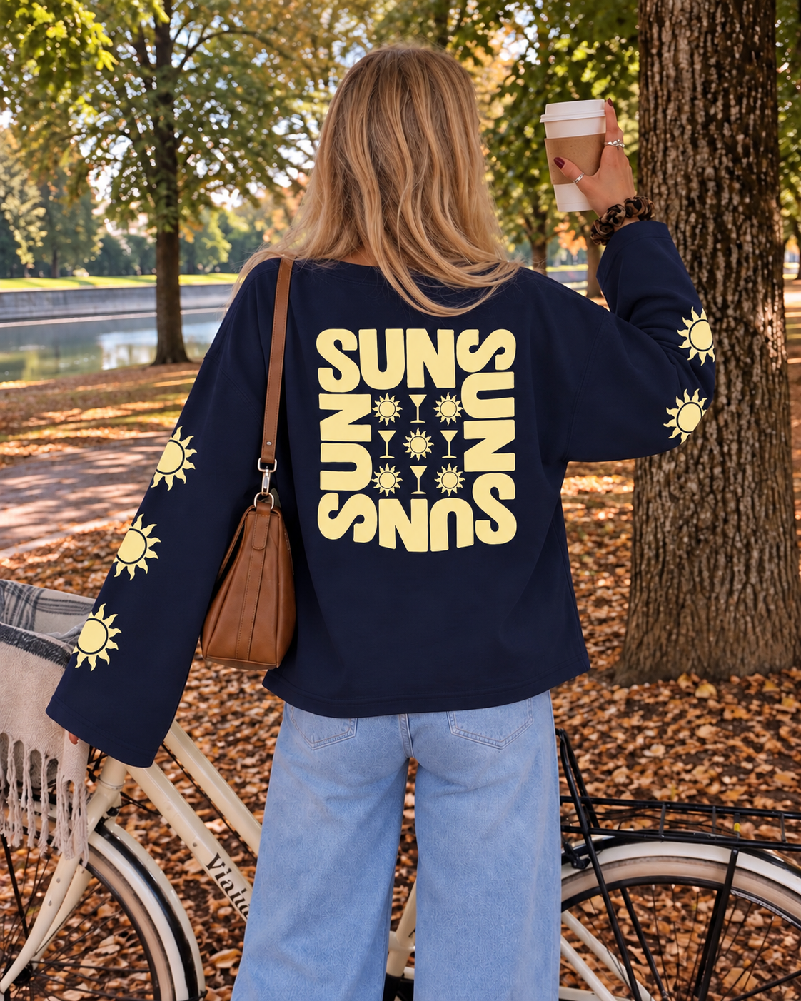 Sunny Days Longsleeve – navy butter yellow