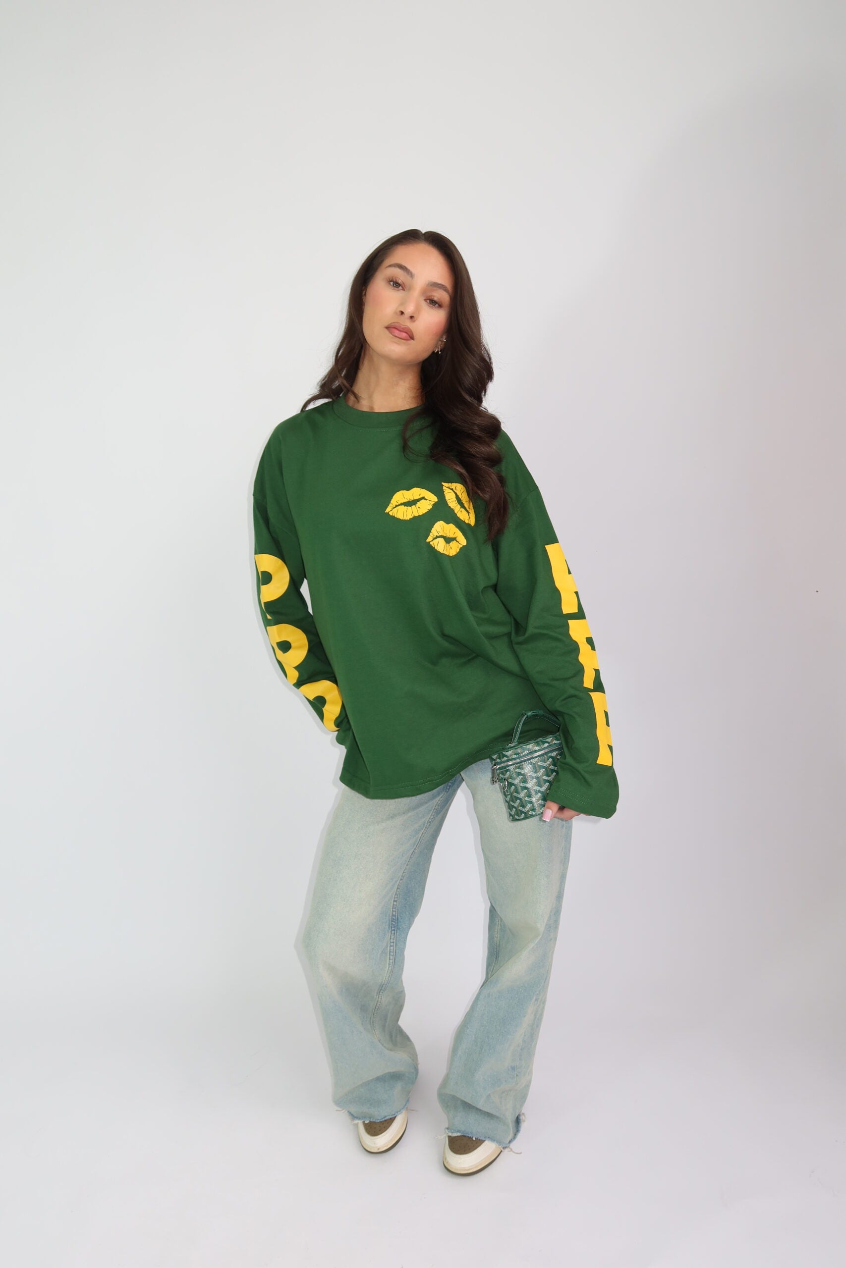 Priority kiss longsleeve green yellow