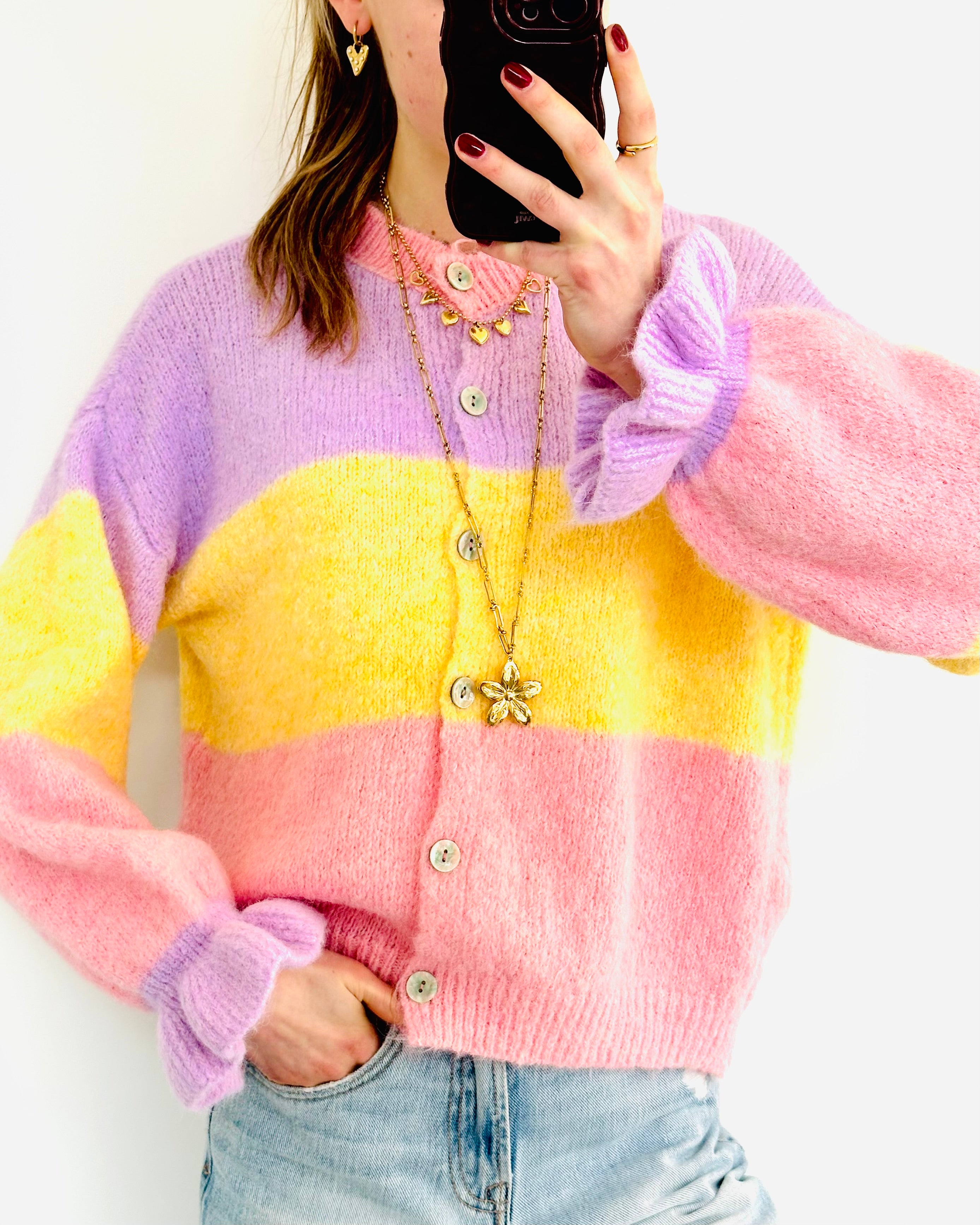 Cuddle cardigan purple