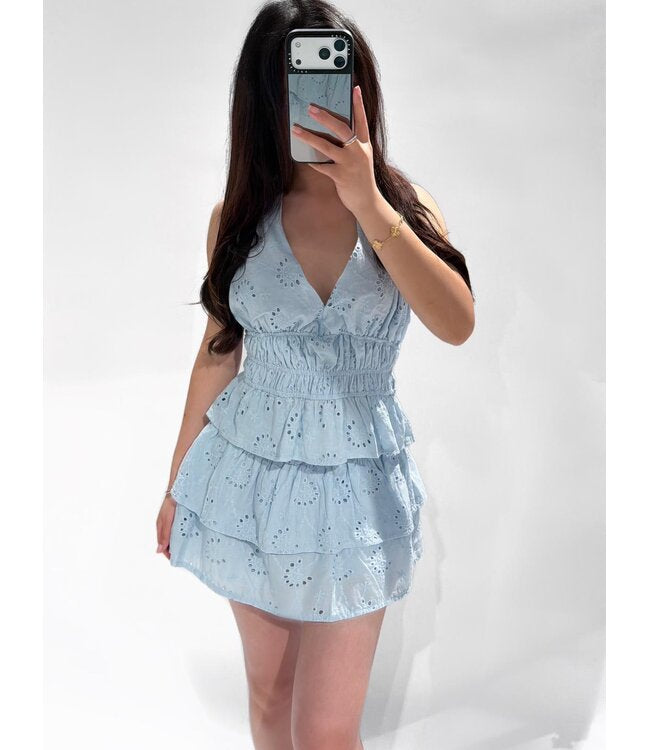 Lace skirt blue