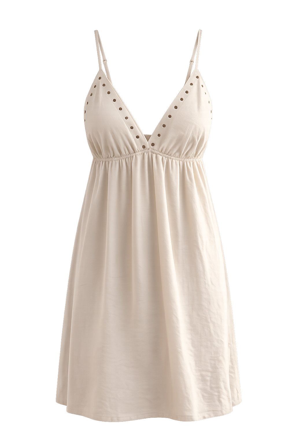 Studs dress beige