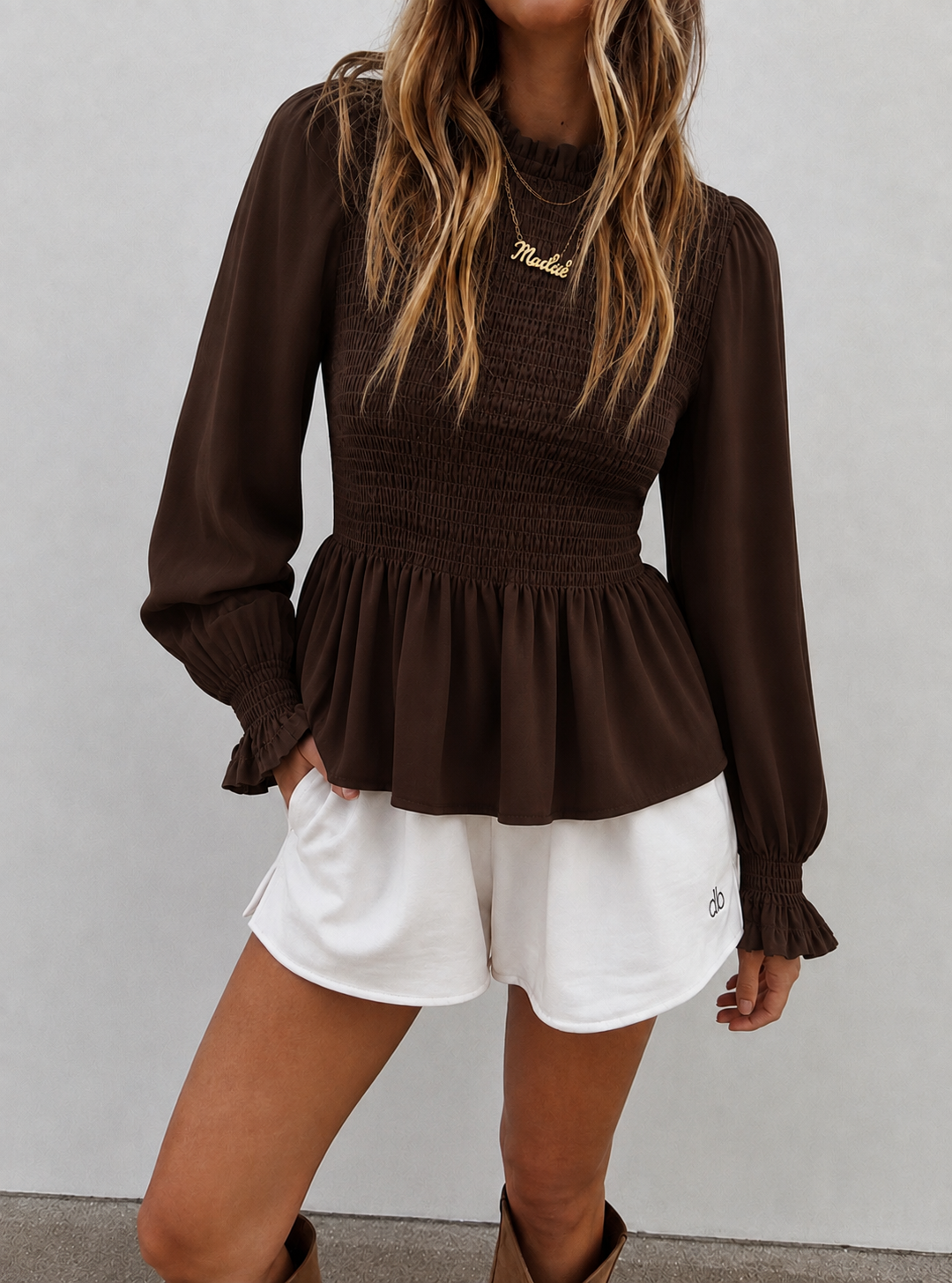 Lilly blouse Brown