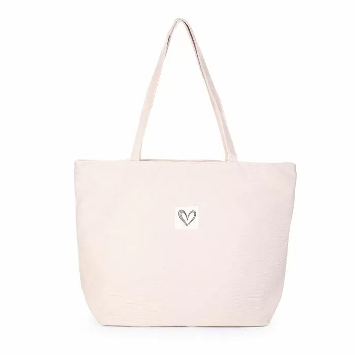 Heart shopper beige