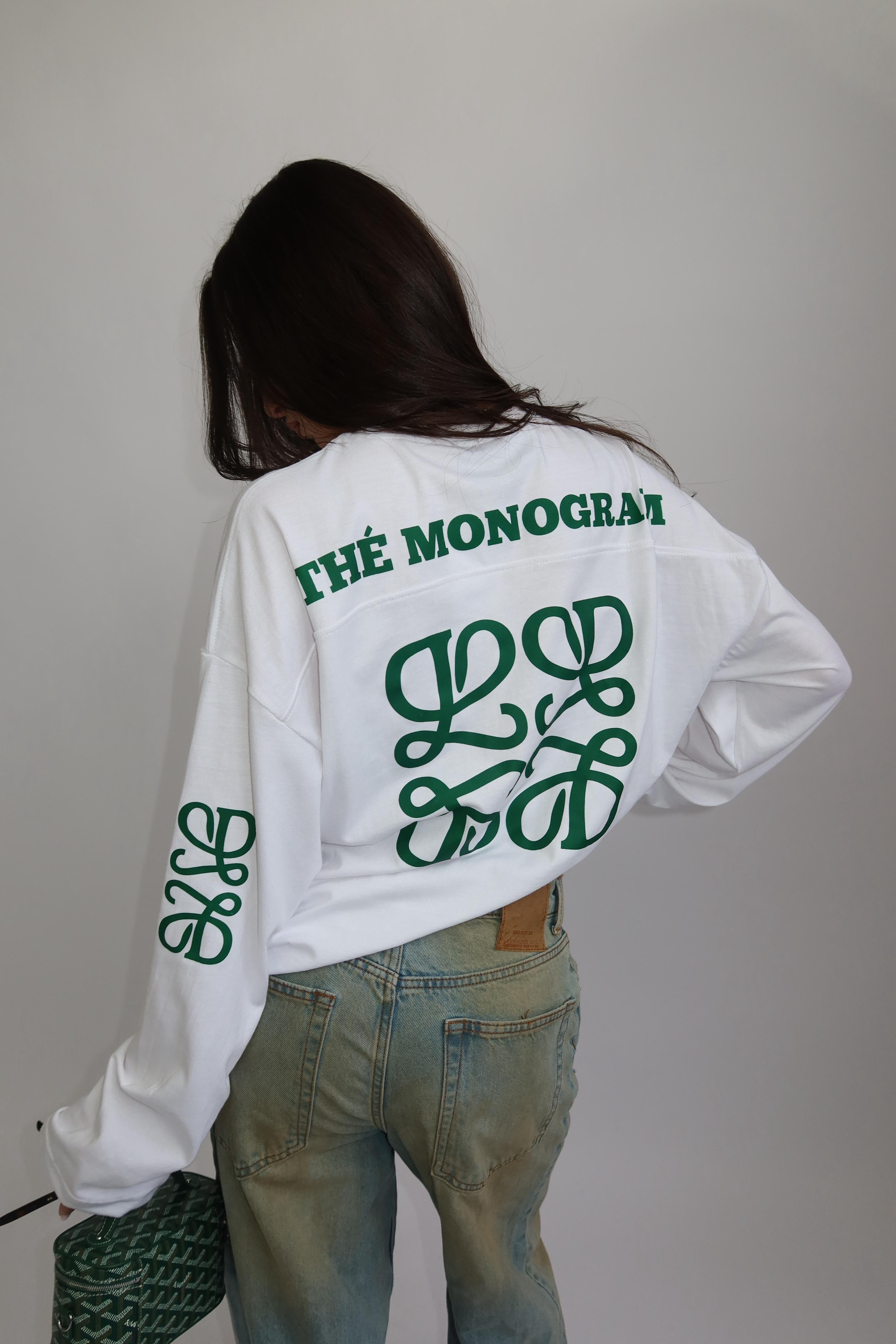 The monogram longsleeve wit groen pre order