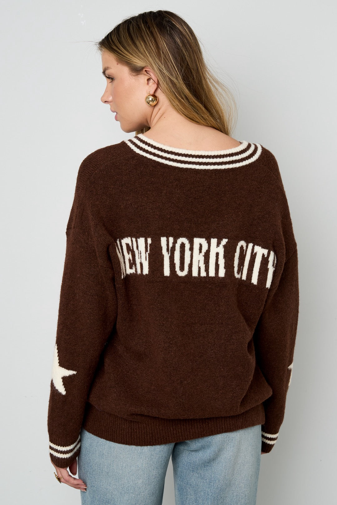 Baseball sweater brown