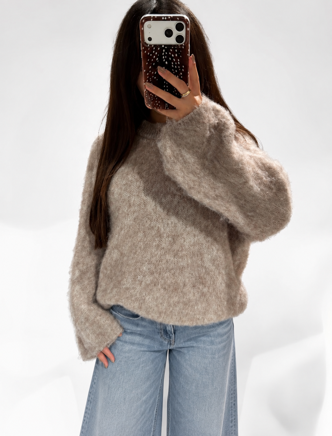 Molly Fluffy trui – Oatmeal