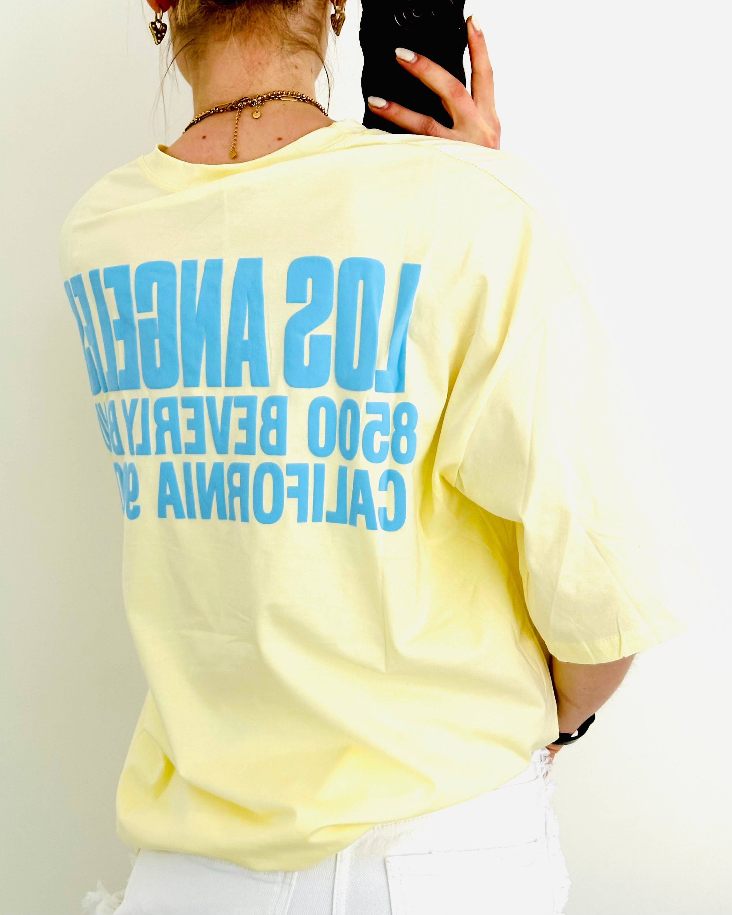 LA shirt yellow blue