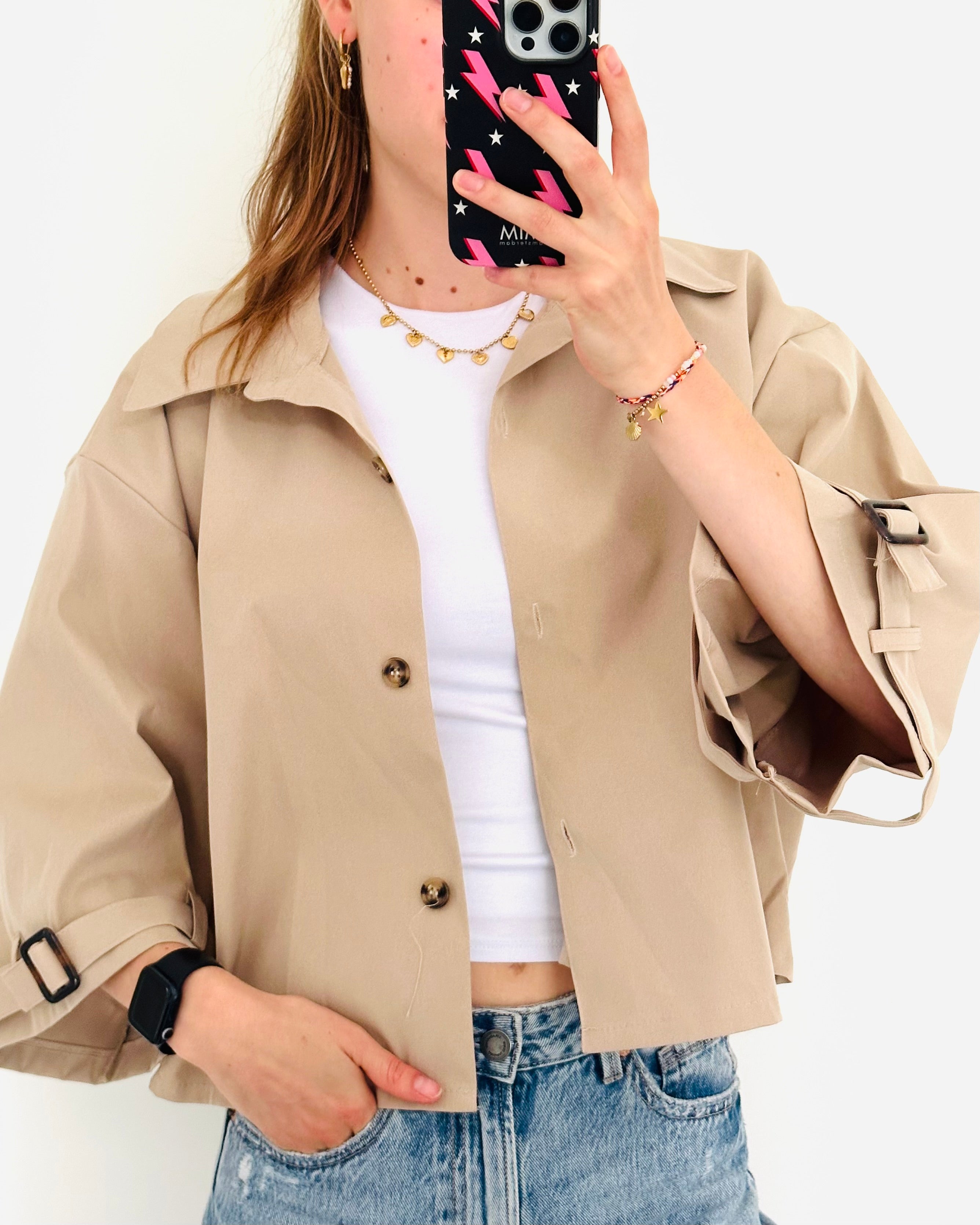 Ruby jacket beige mat
