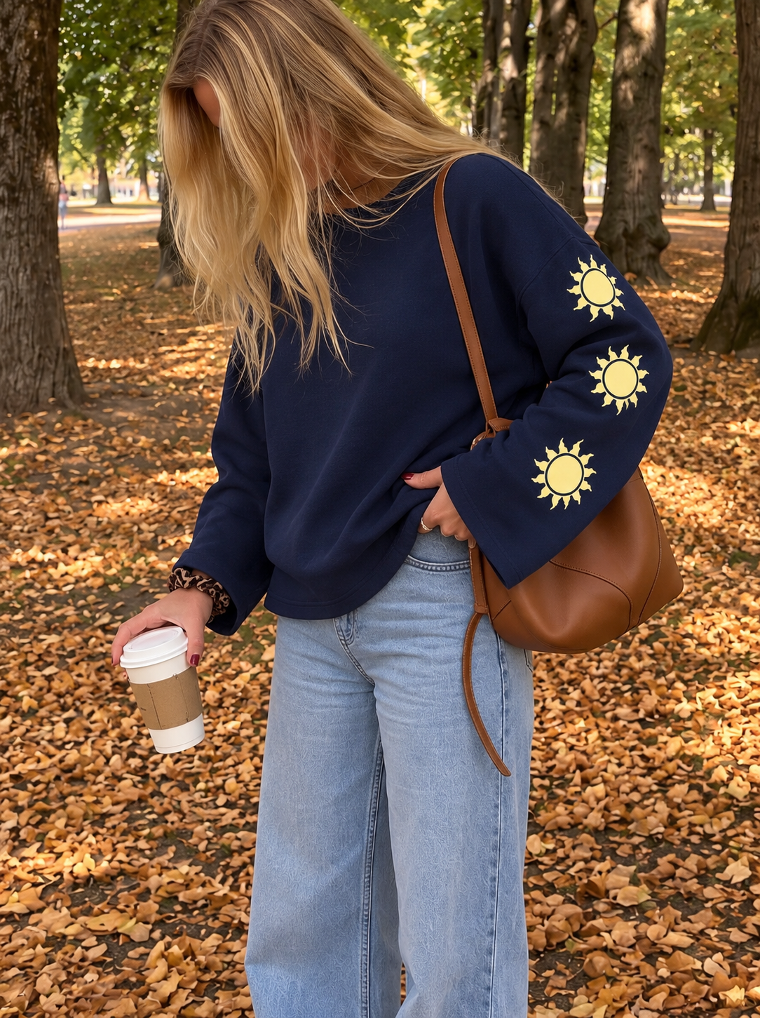 Sunny Days Longsleeve – navy butter yellow