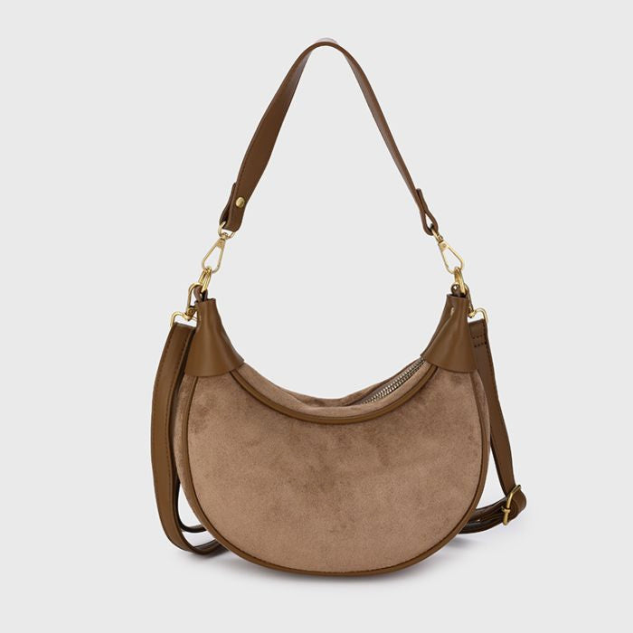 Moon bag suede camel