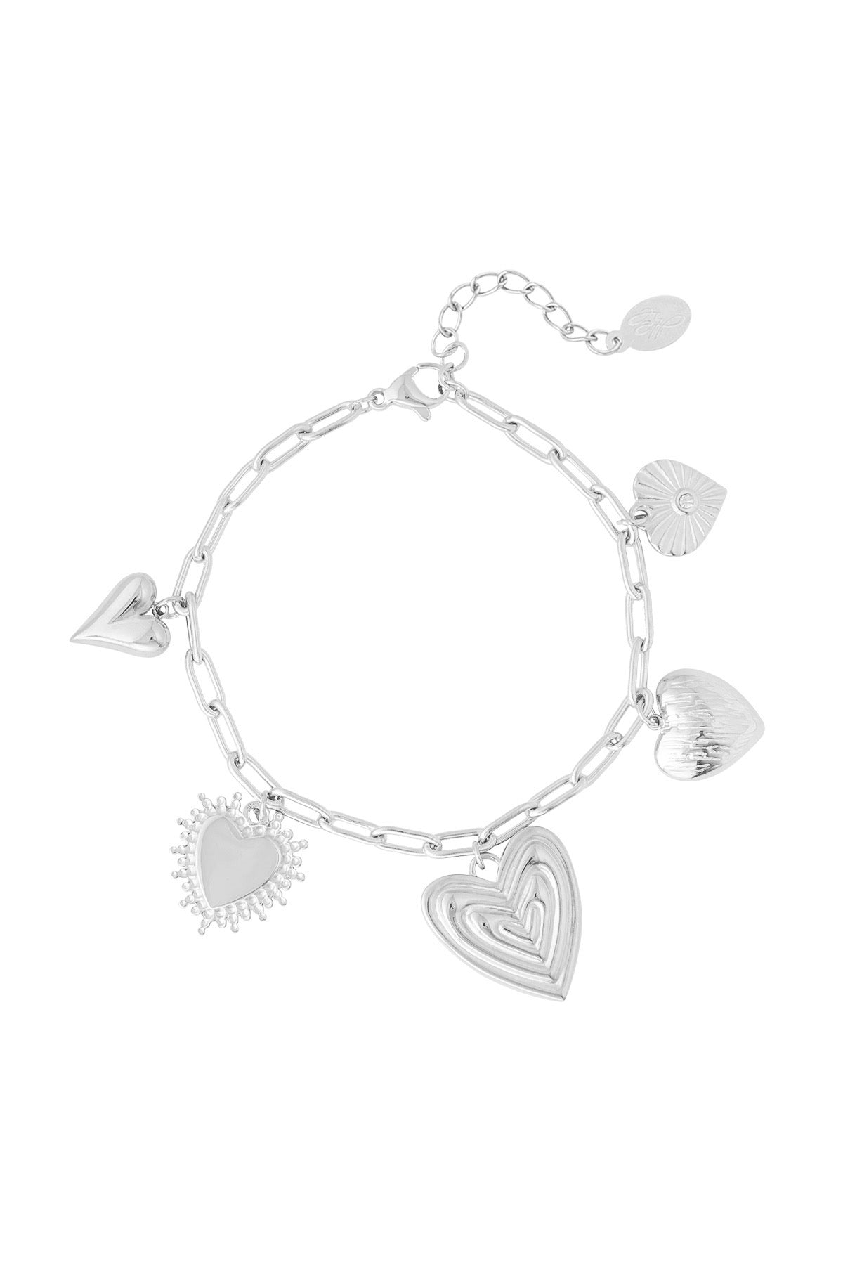 Flower love armband zilver