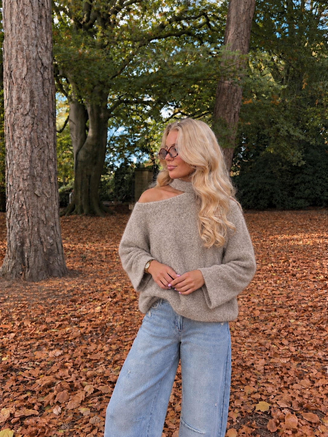 Chloé Choker Knit beige