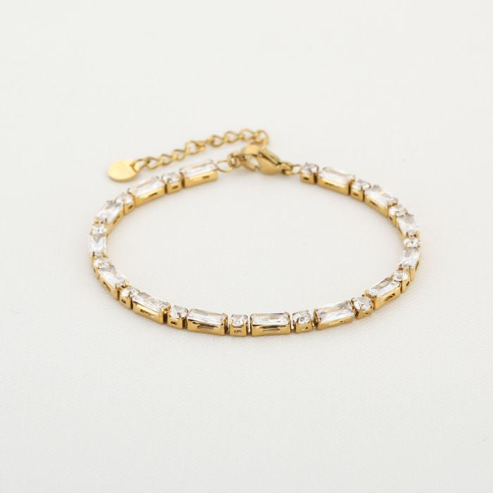 Luxe zirkonia armband goud