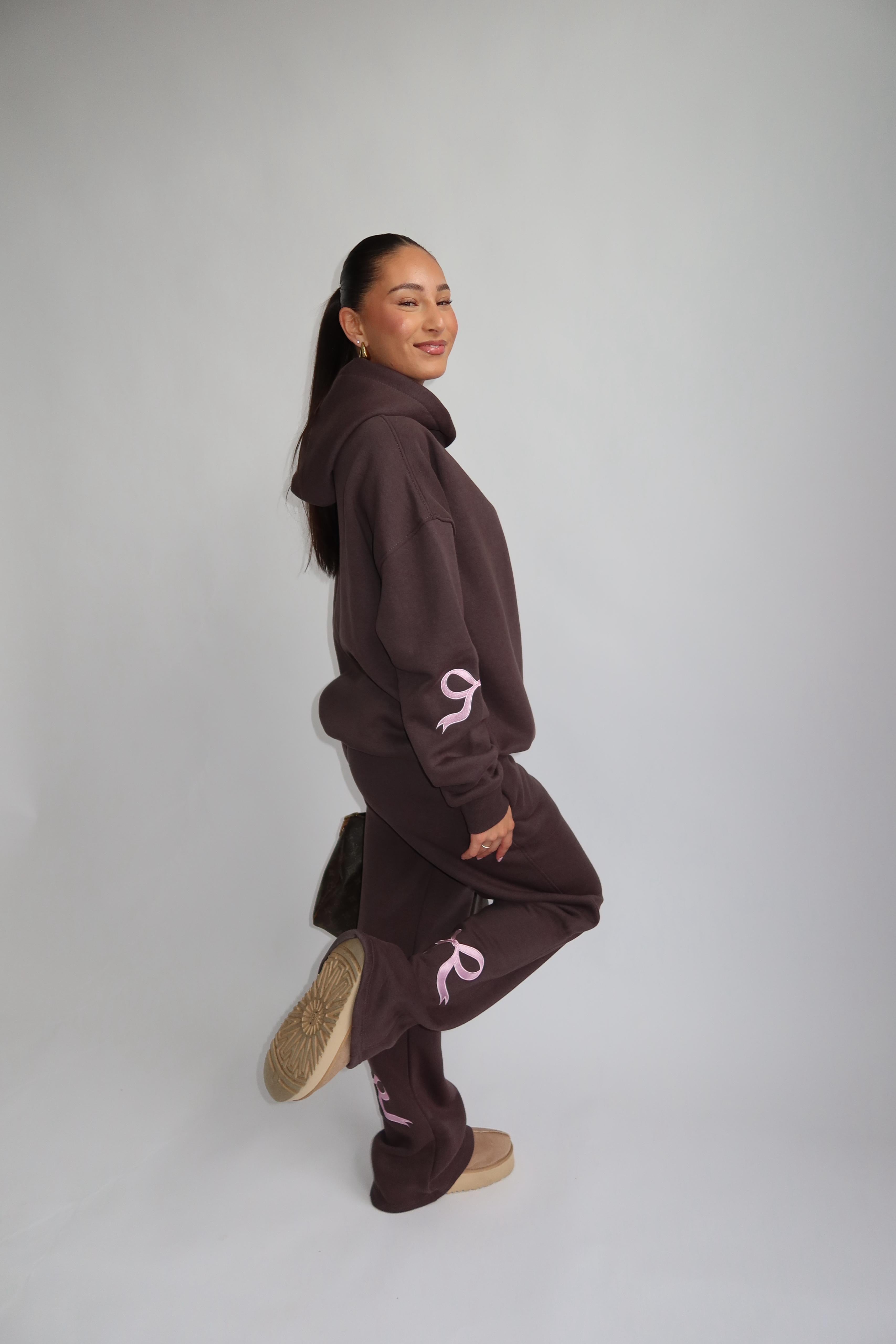 Strikjes joggingsbroek Brown