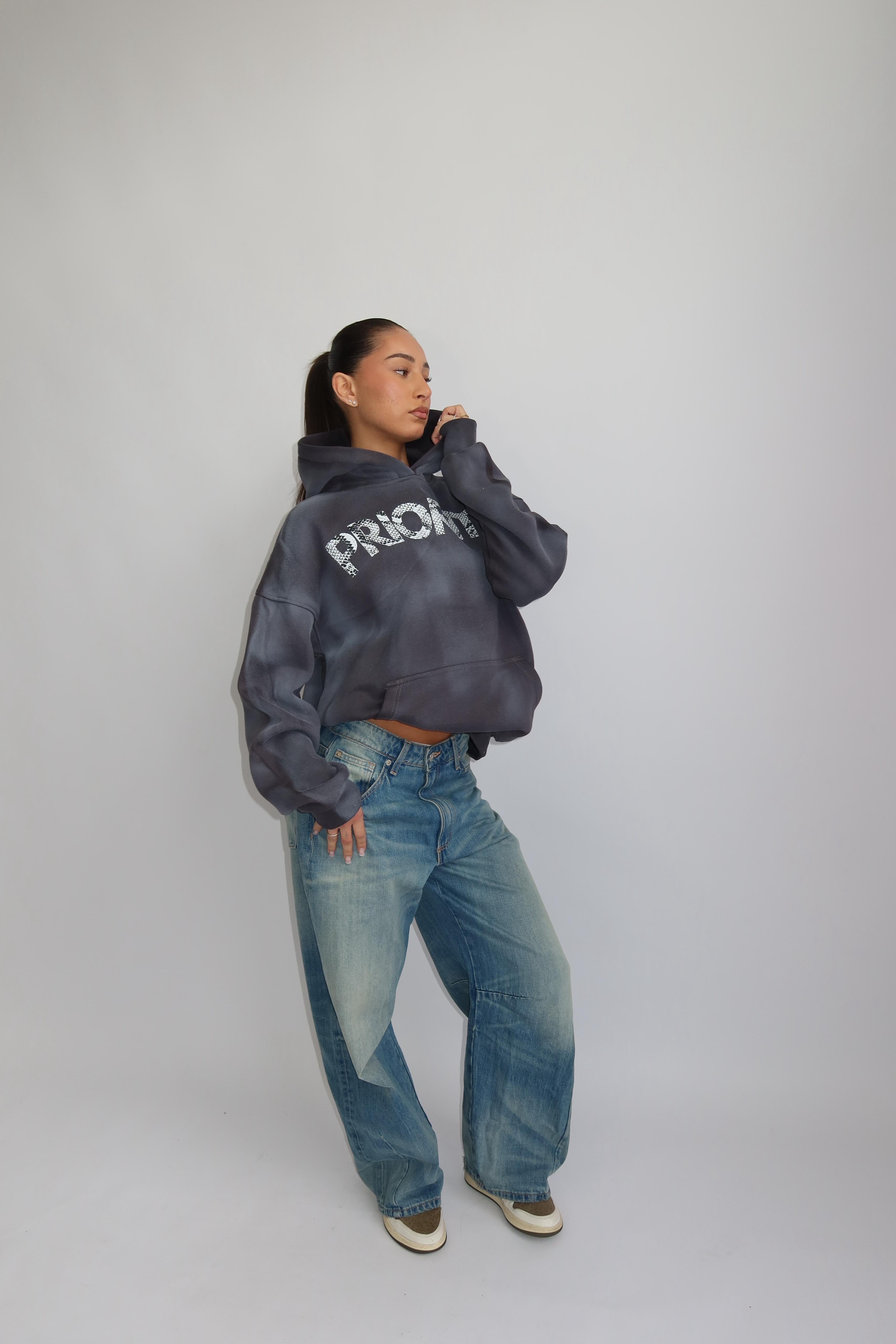 Priority hoodie cloud grey