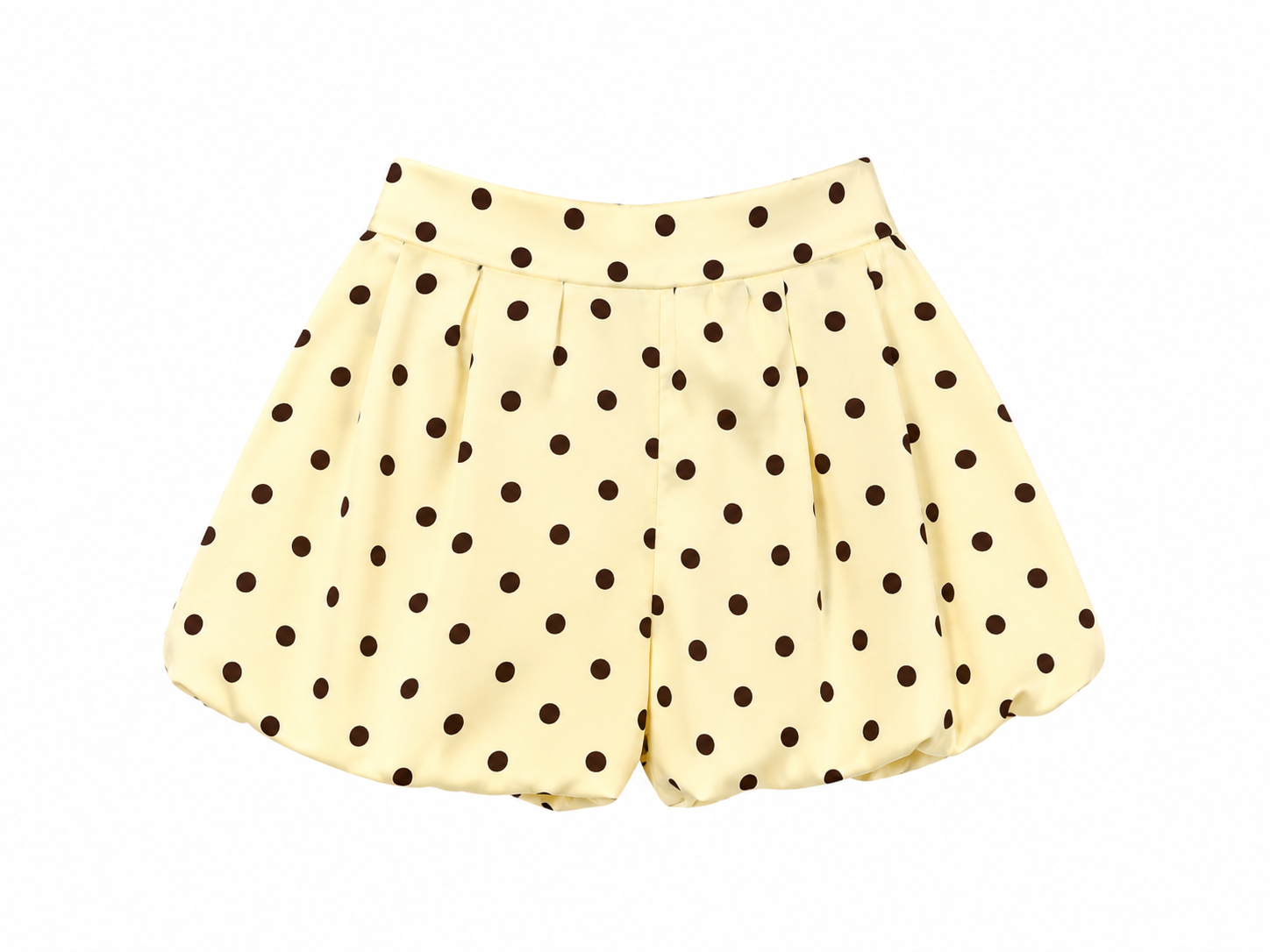 Polka dots summer short yellow brown