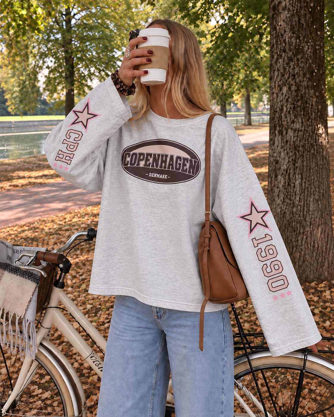 Copenhagen Varsity sweatshirt - light grey