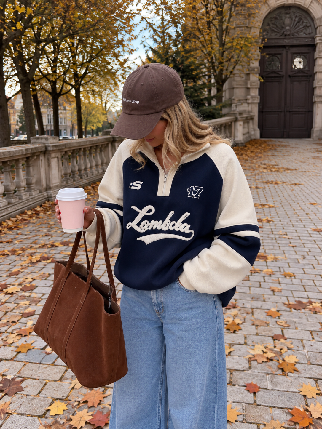 Lombda Quarter Zip Sweater - Navy