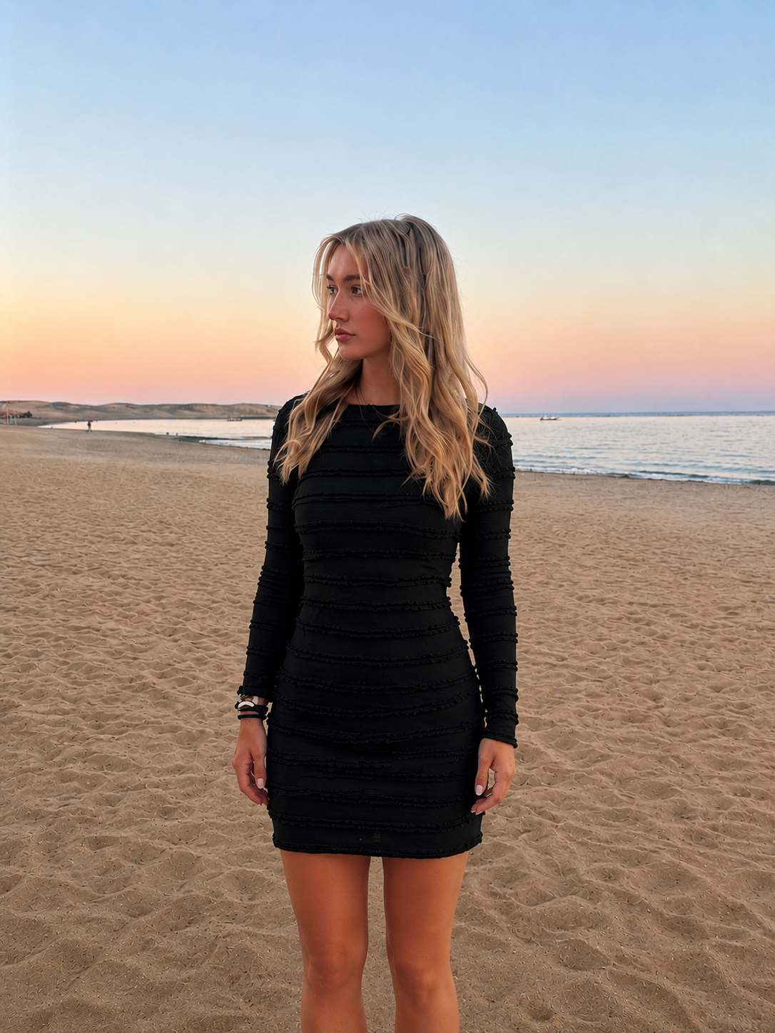 Santorini dress zwart