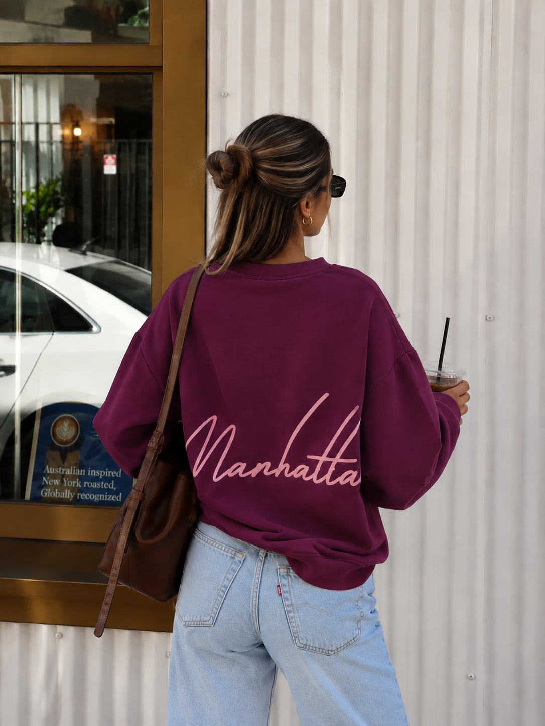 Manhattan sweater berry burgundy