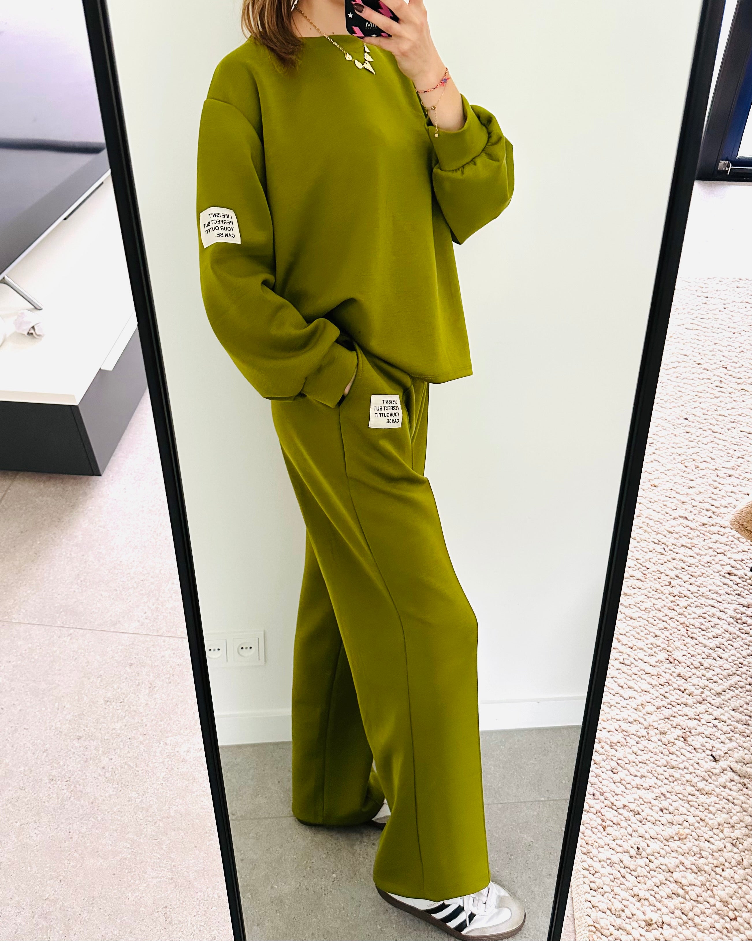 Oversized amy set lange fall green