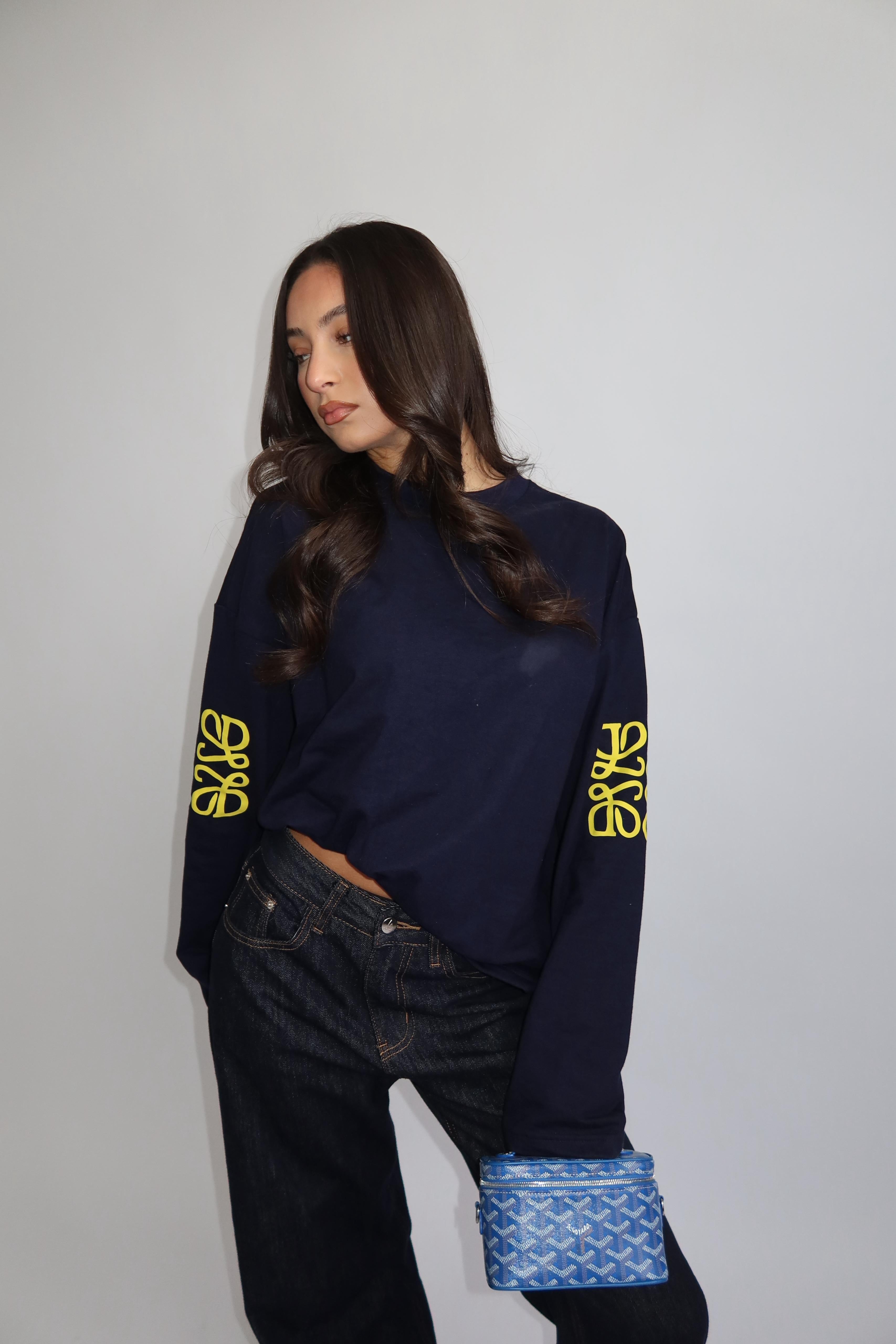 The monogram longsleeve navy geel pre order