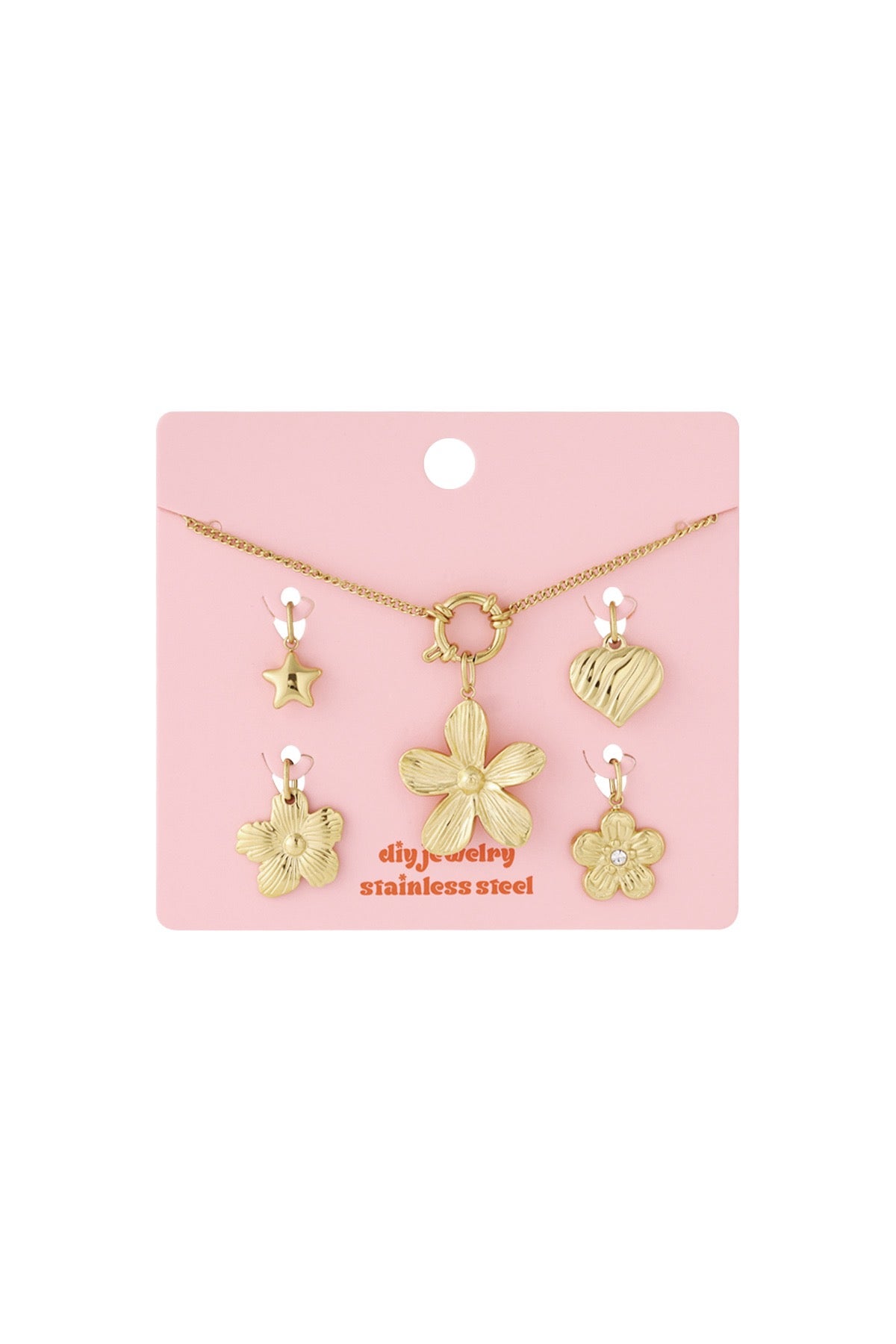 Collier de fleurs en or DIY