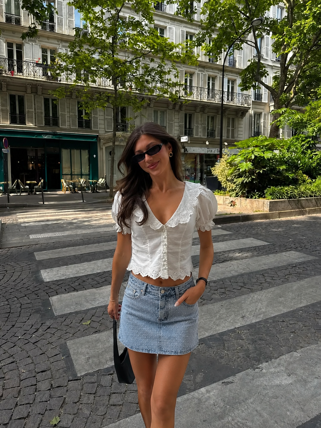 Limited glitter skirt blue