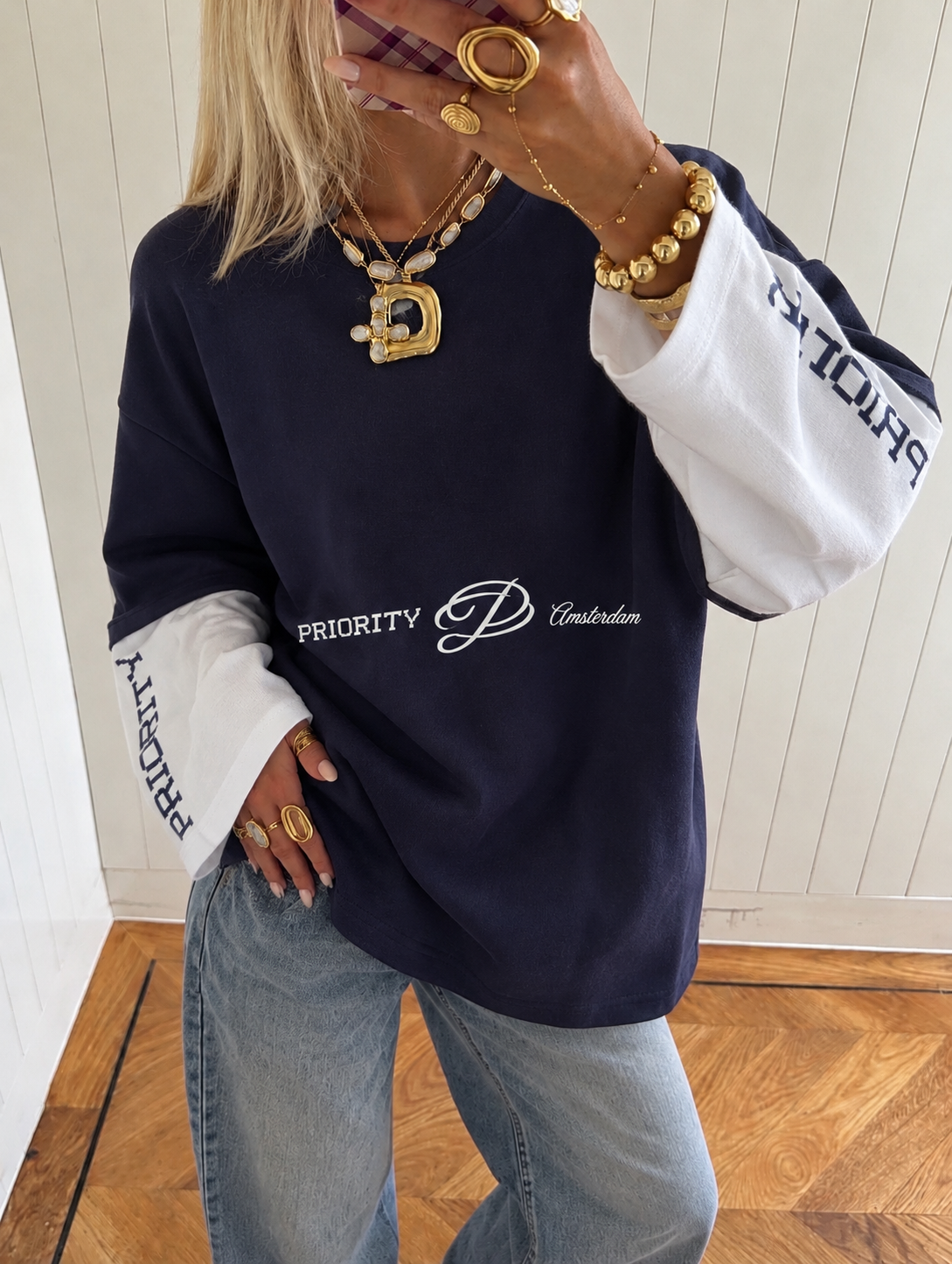 Priority Layered Longsleeve – Navy