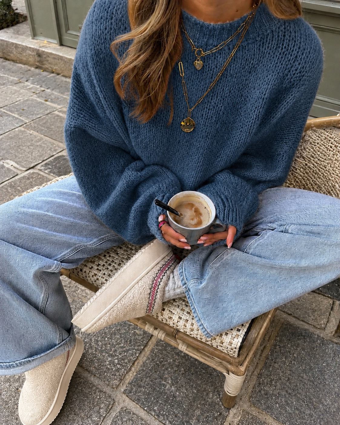 Comfy trui dark denim