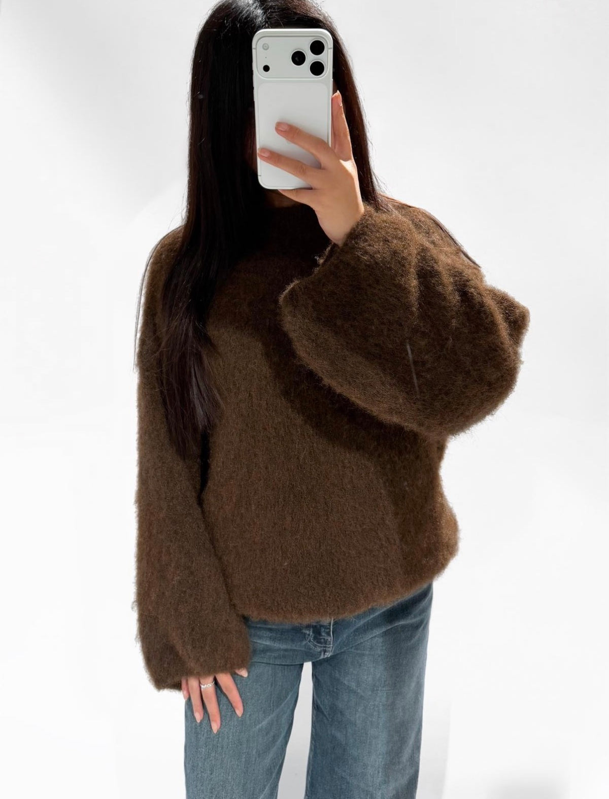 Molly Fluffy trui – Bruin
