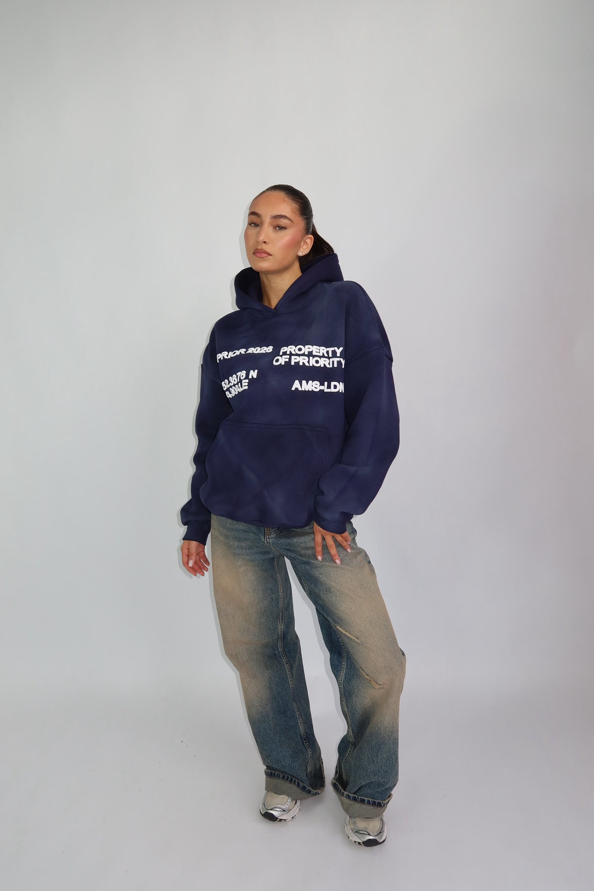 Priority hoodie ~ cloud navy