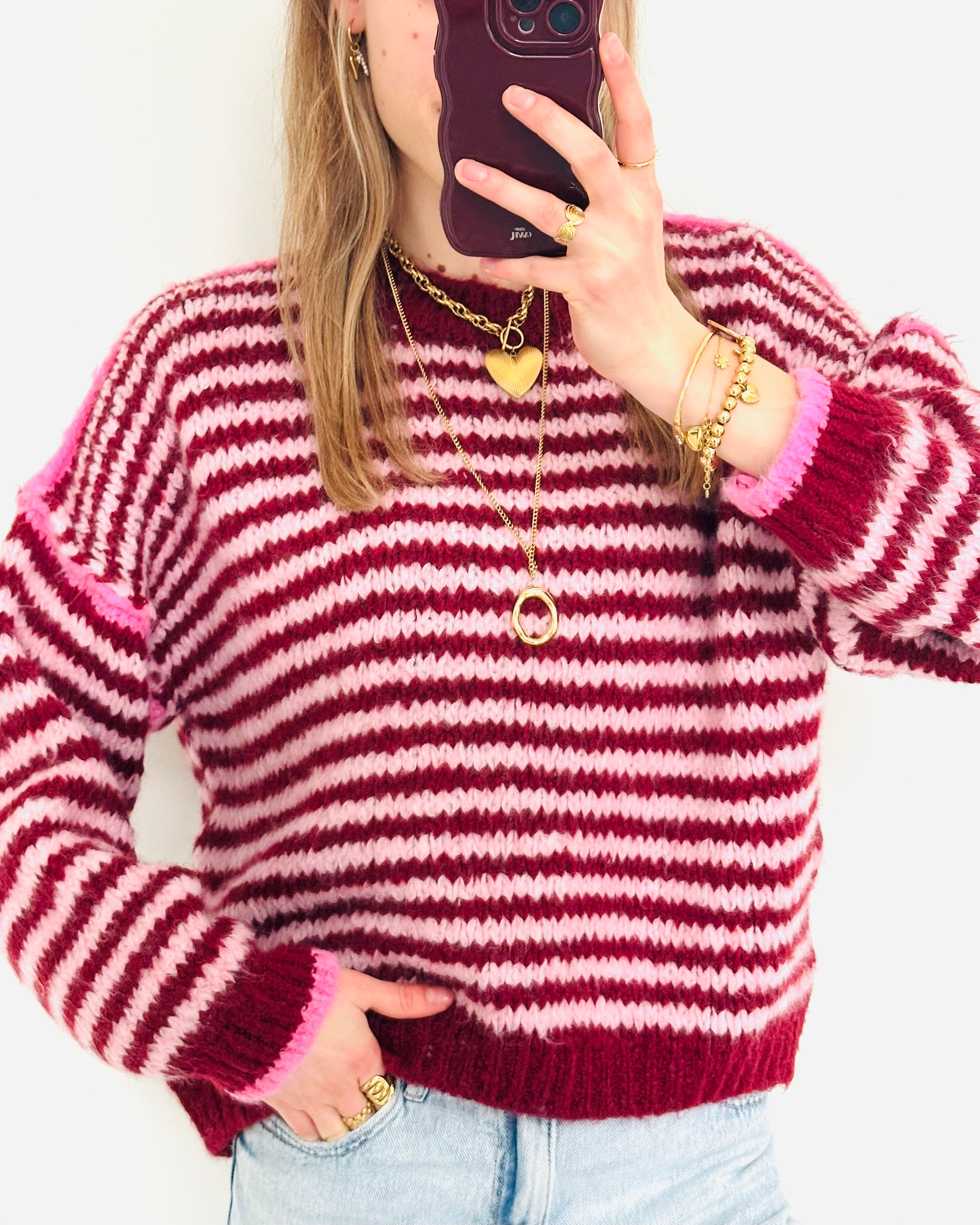 Danee trui pink bordeaux