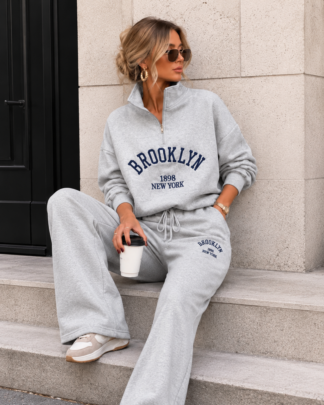 Brooklyn jogging set grijs
