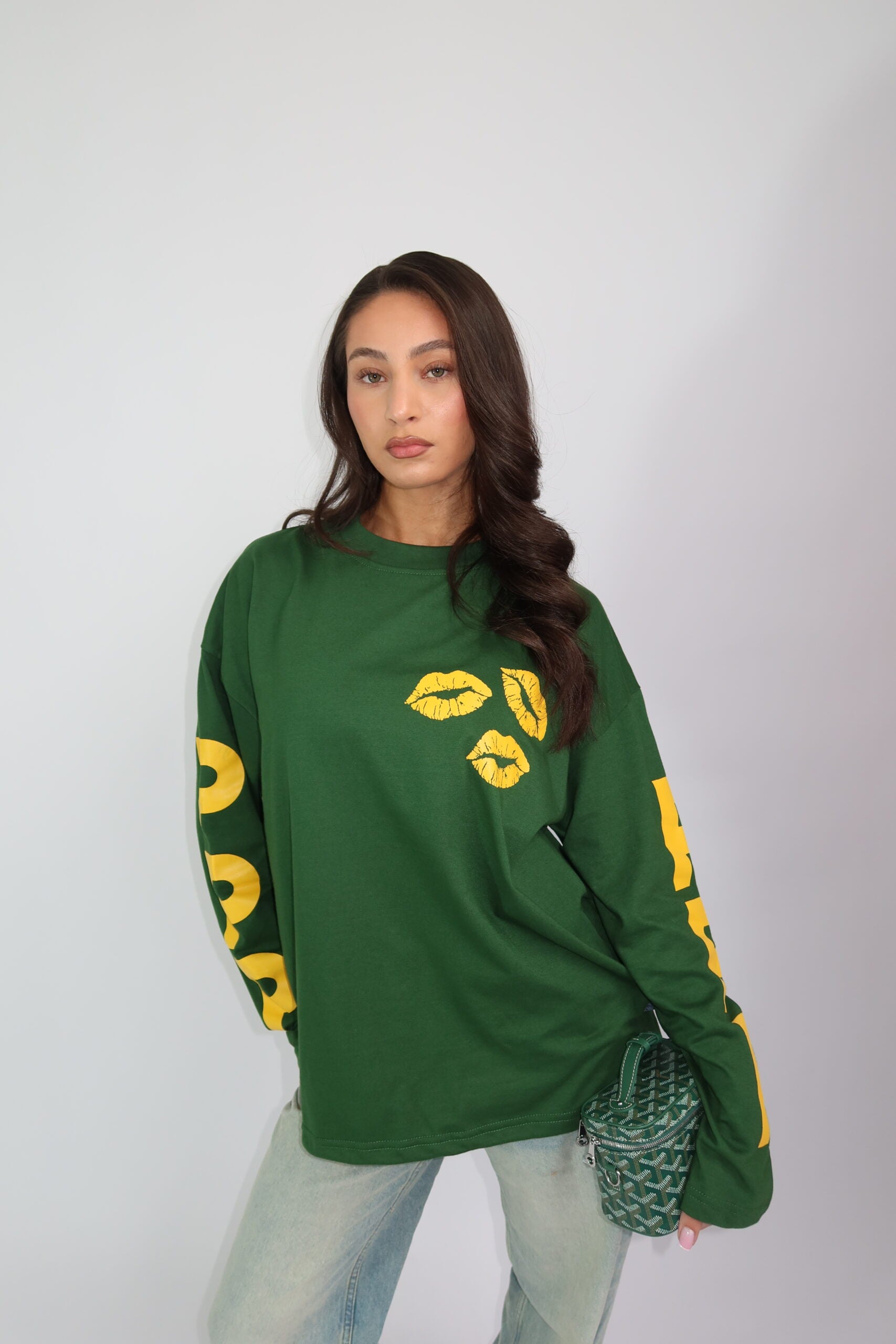 Priority kiss longsleeve green yellow