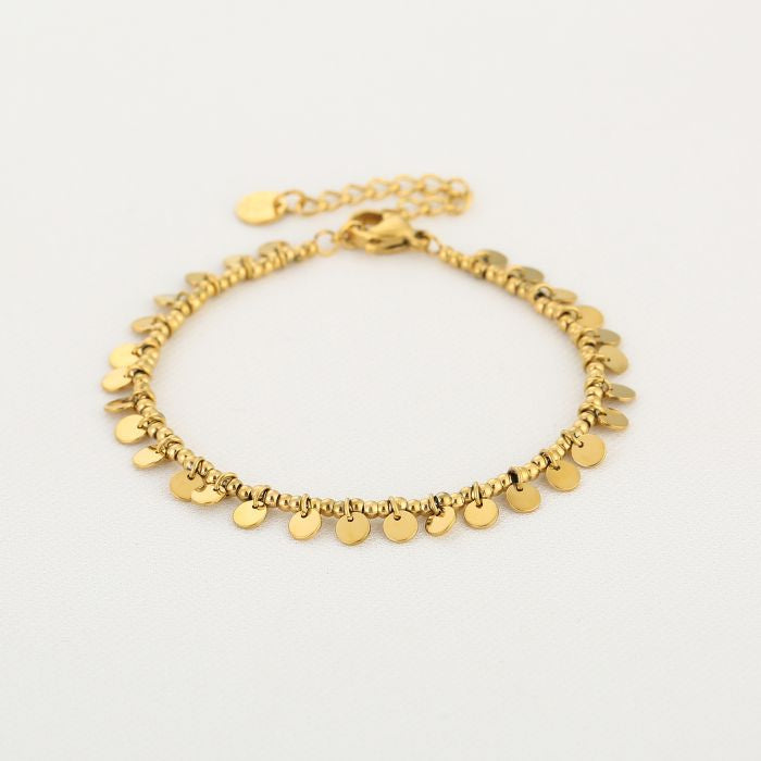Muntjes armband goud