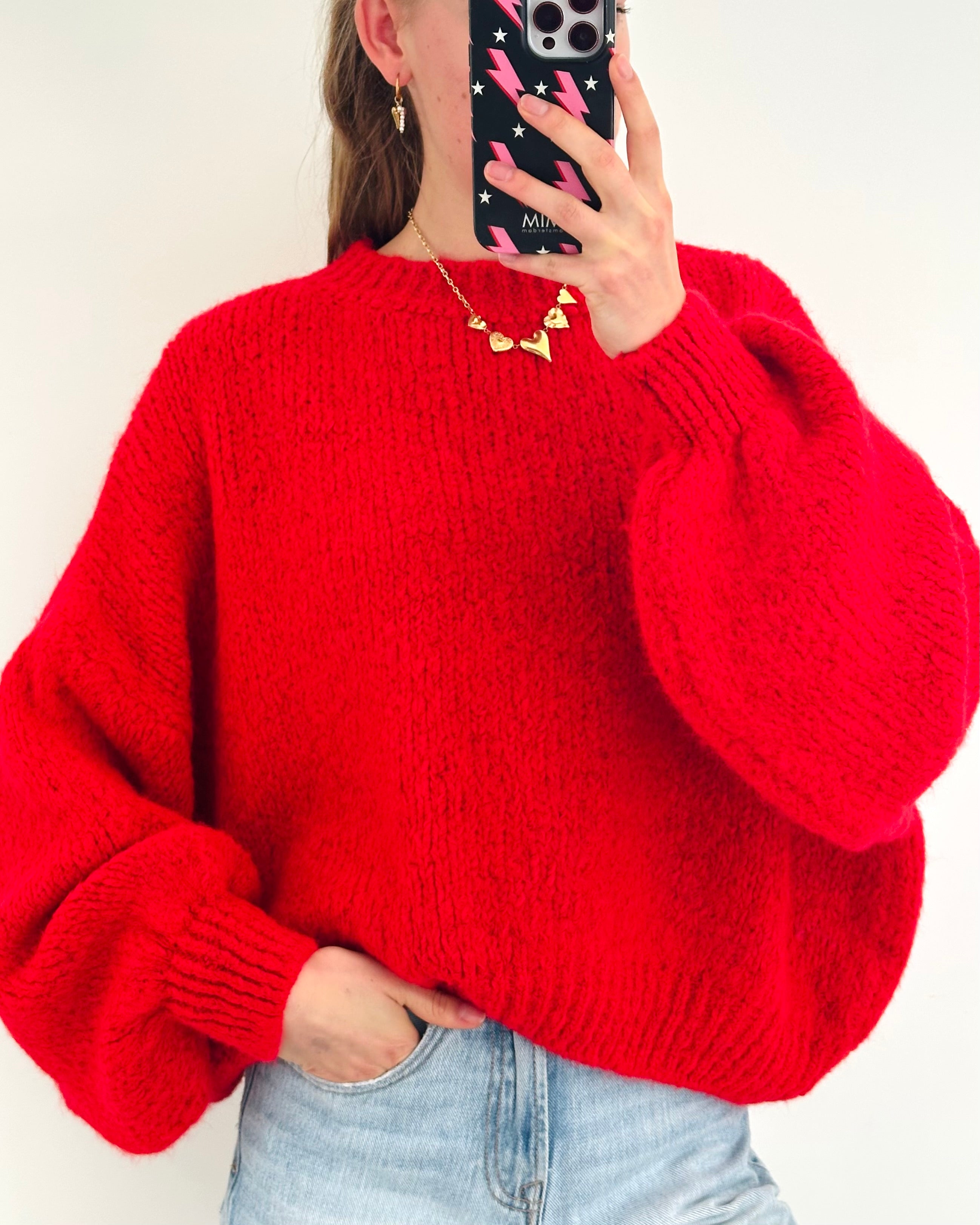 Comfy trui fel rood